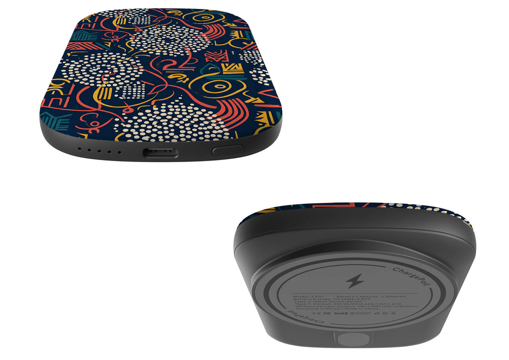 Adire Nightfall by Ada Okoye — MagSafe CHARGEPOD — Finnaij
