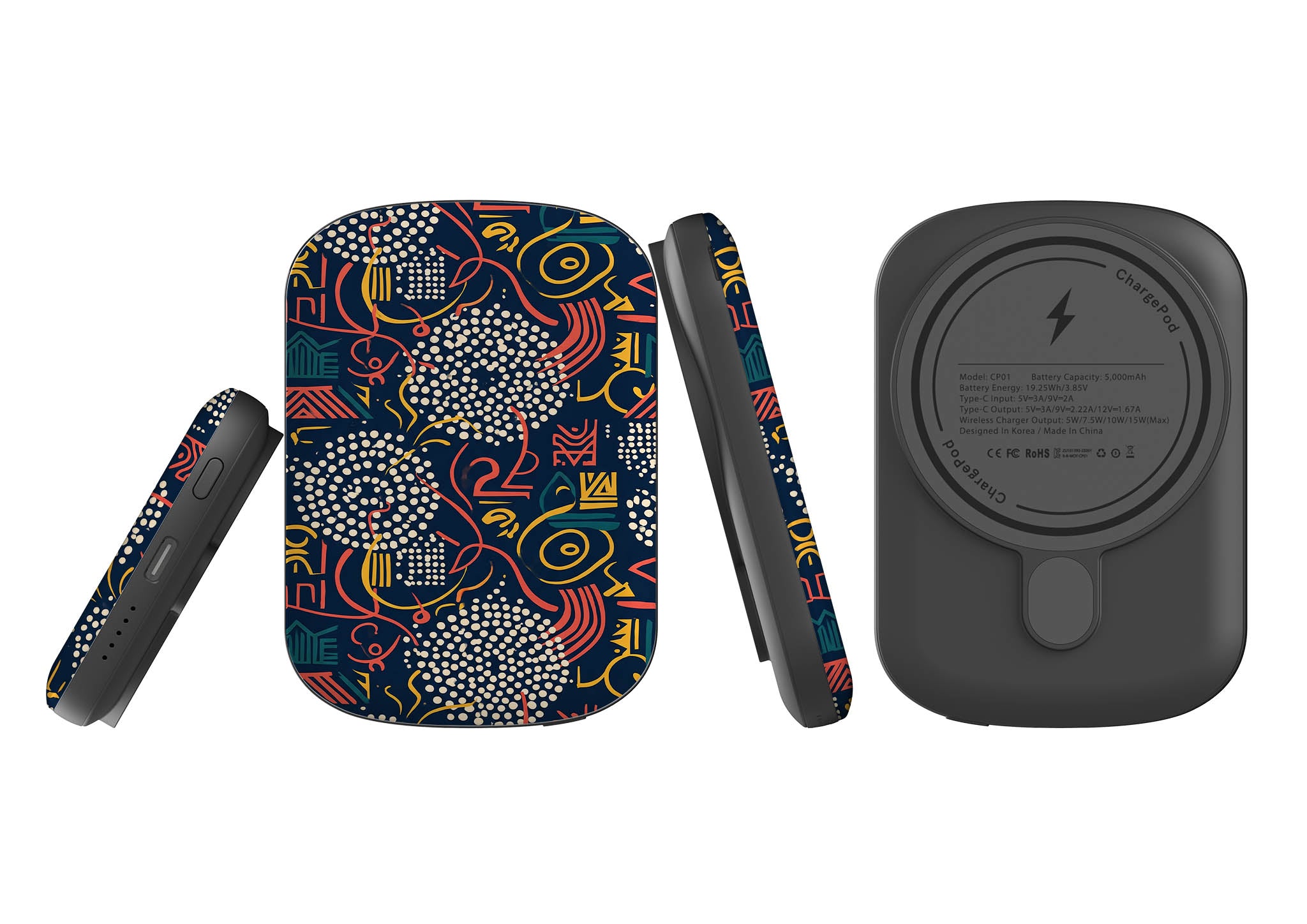 Adire Nightfall by Ada Okoye — MagSafe CHARGEPOD — Finnaij