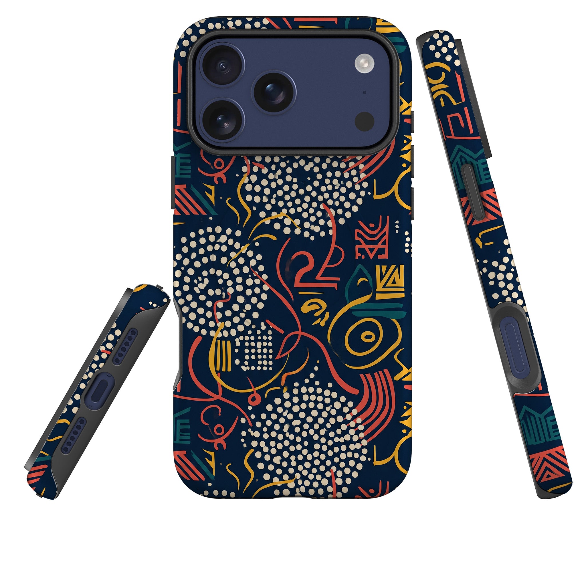 Adire Nightfall by Ada Okoye — Magsafe Tough Case for iPhone — Three Quarter — Finnaij