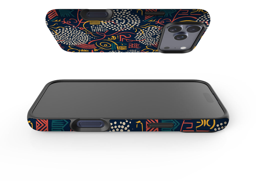 Adire Nightfall by Ada Okoye — Magsafe Tough Case for iPhone — Finnaij