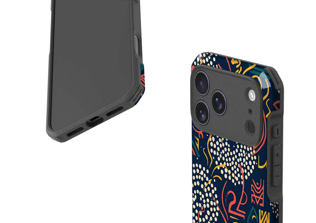 Adire Nightfall by Ada Okoye — Impact Armour MagSafe Case for iPhone — Finnaij