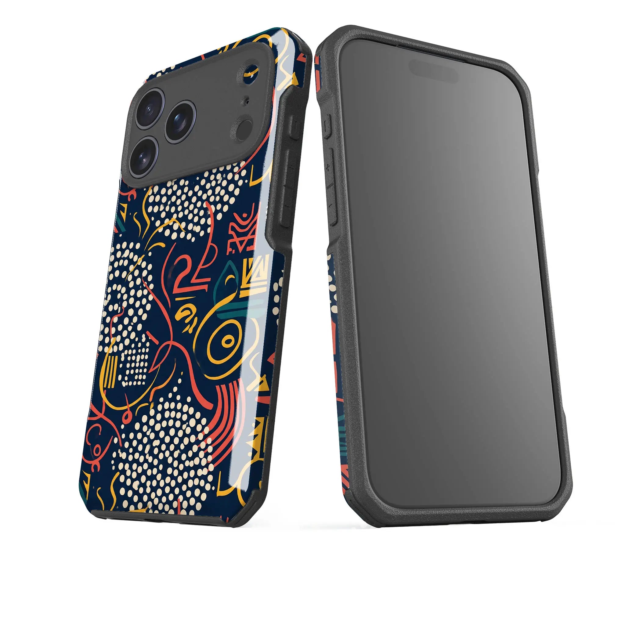 Adire Nightfall by Ada Okoye — Impact Armour MagSafe Case for iPhone — Finnaij