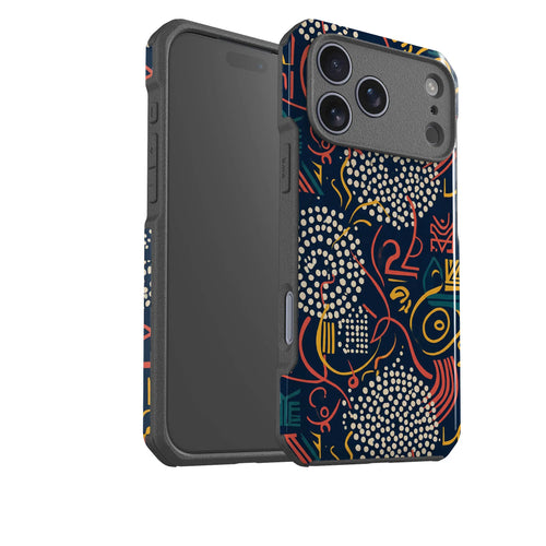 Adire Nightfall by Ada Okoye — Impact Armour MagSafe Case for iPhone — Finnaij