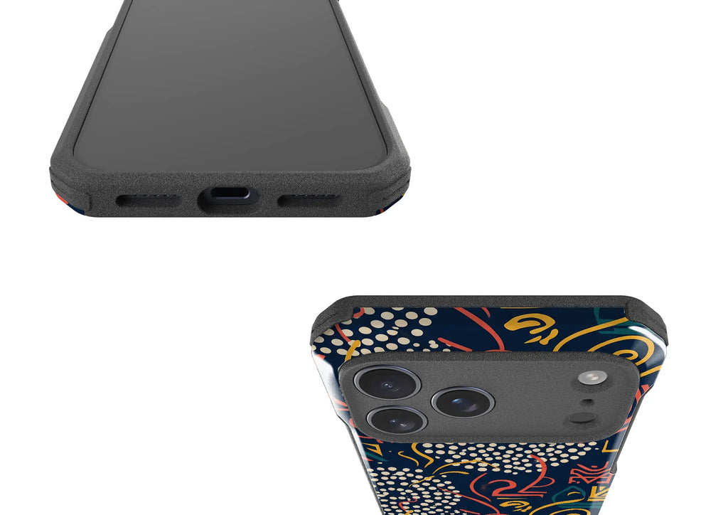 Adire Nightfall by Ada Okoye — Impact Armour MagSafe Case for iPhone — Finnaij