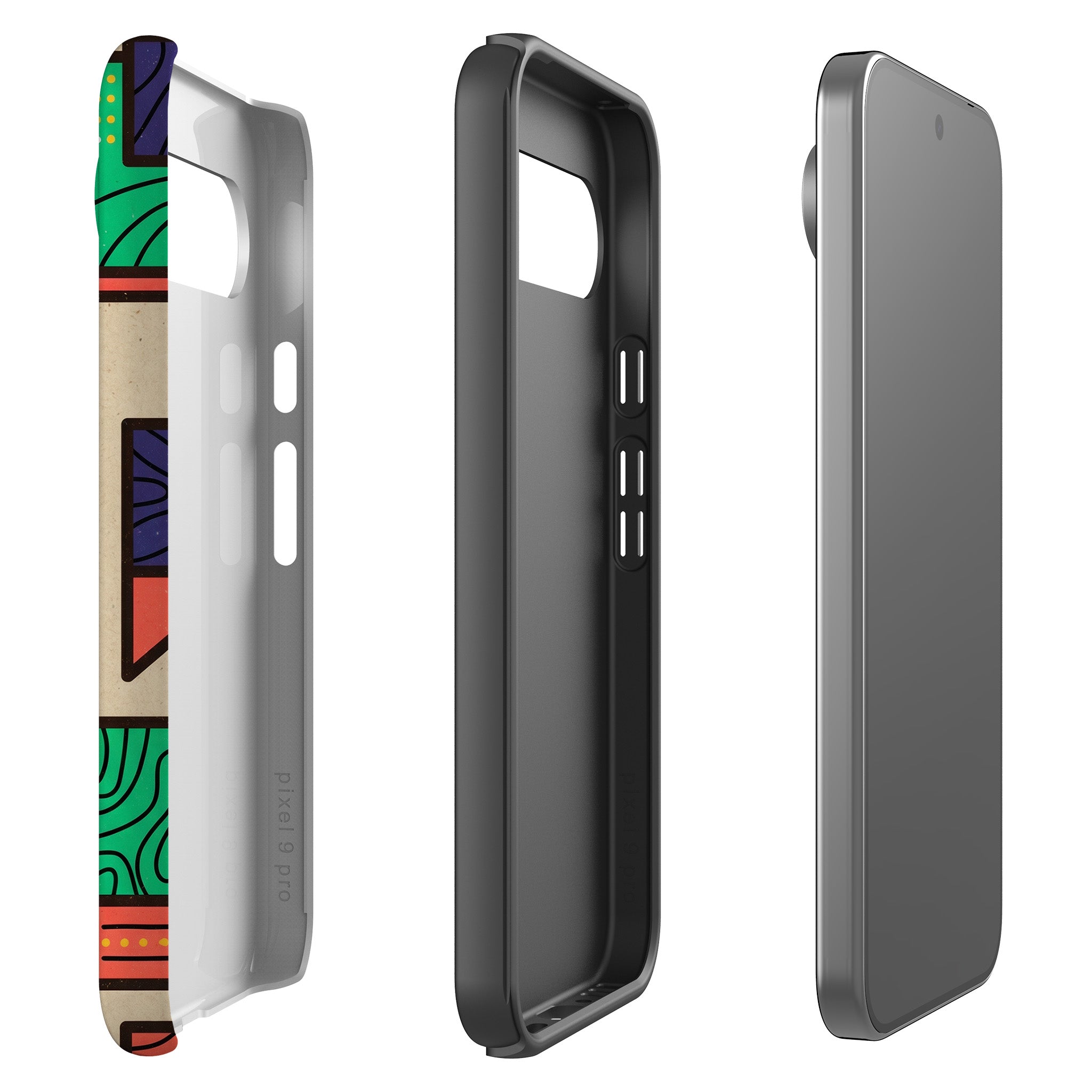 Ankara Blocks on Sand by Ada Okoye Tough Case for Google Pixel — Finnaij