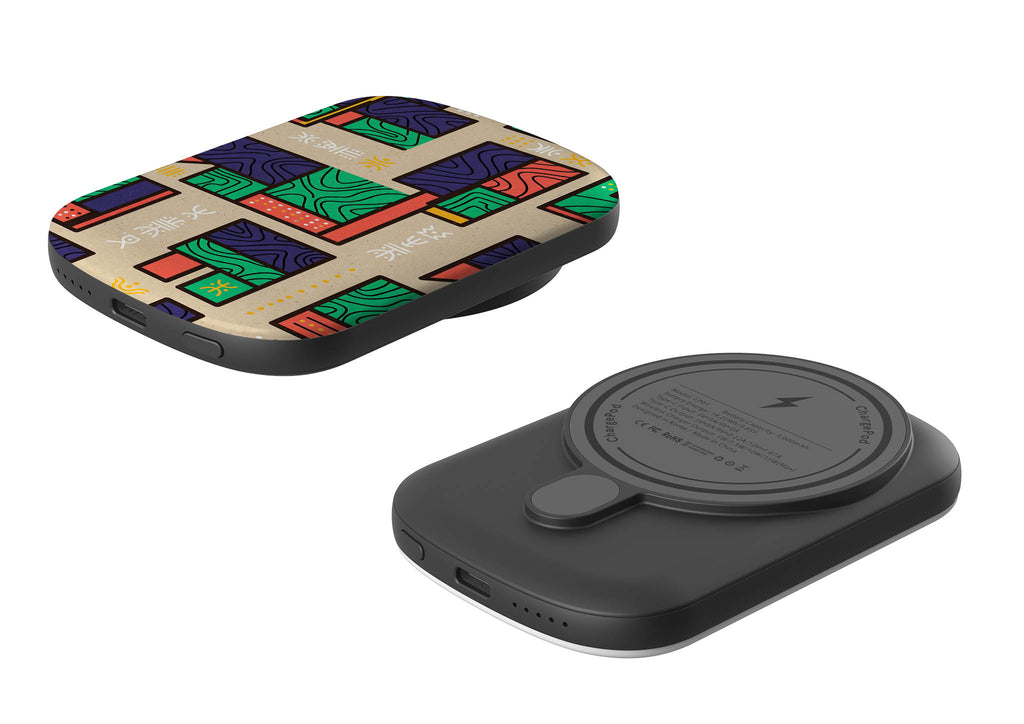 Ankara Blocks on Sand by Ada Okoye — MagSafe CHARGEPOD — Finnaij
