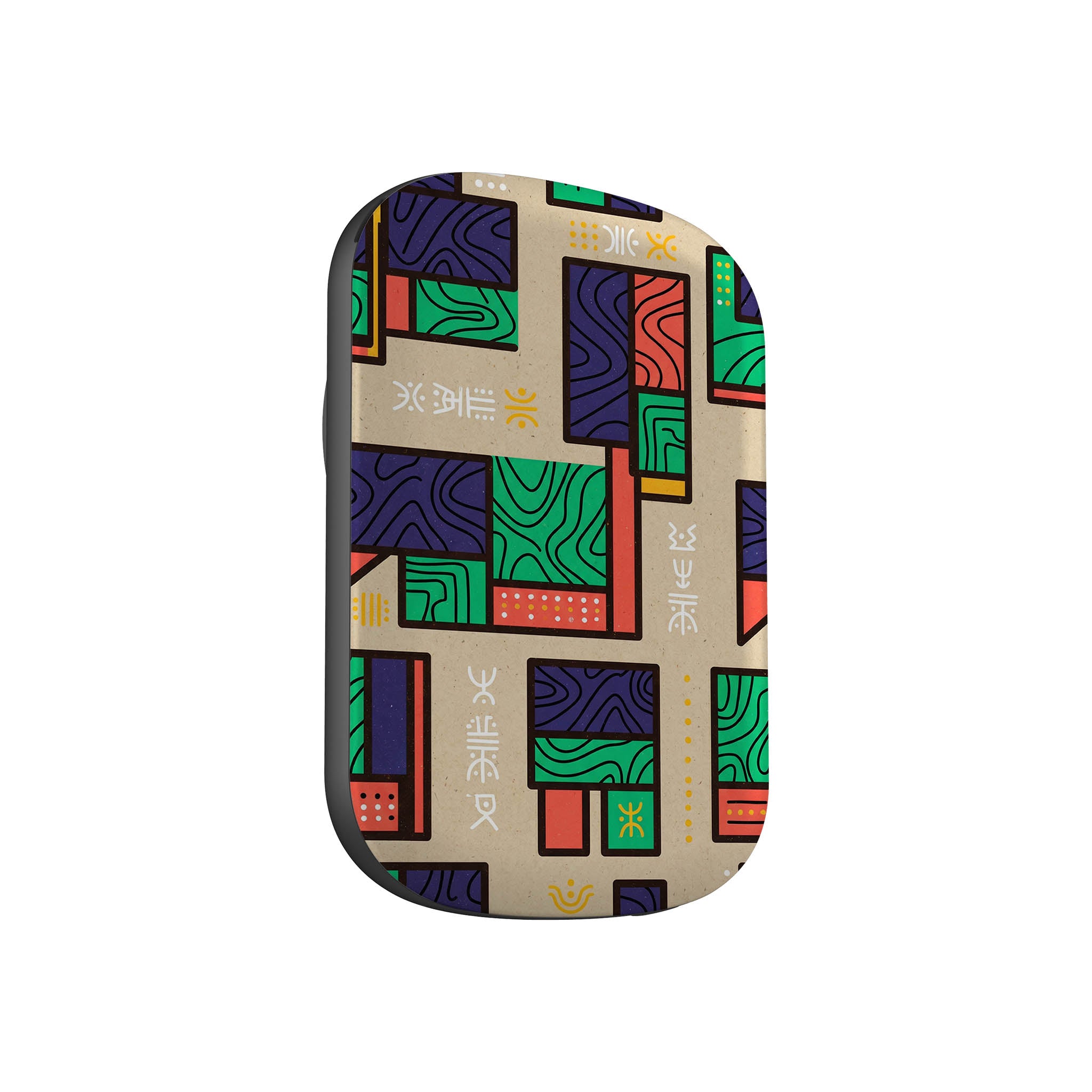 Ankara Blocks on Sand by Ada Okoye — MagSafe CHARGEPOD — Finnaij