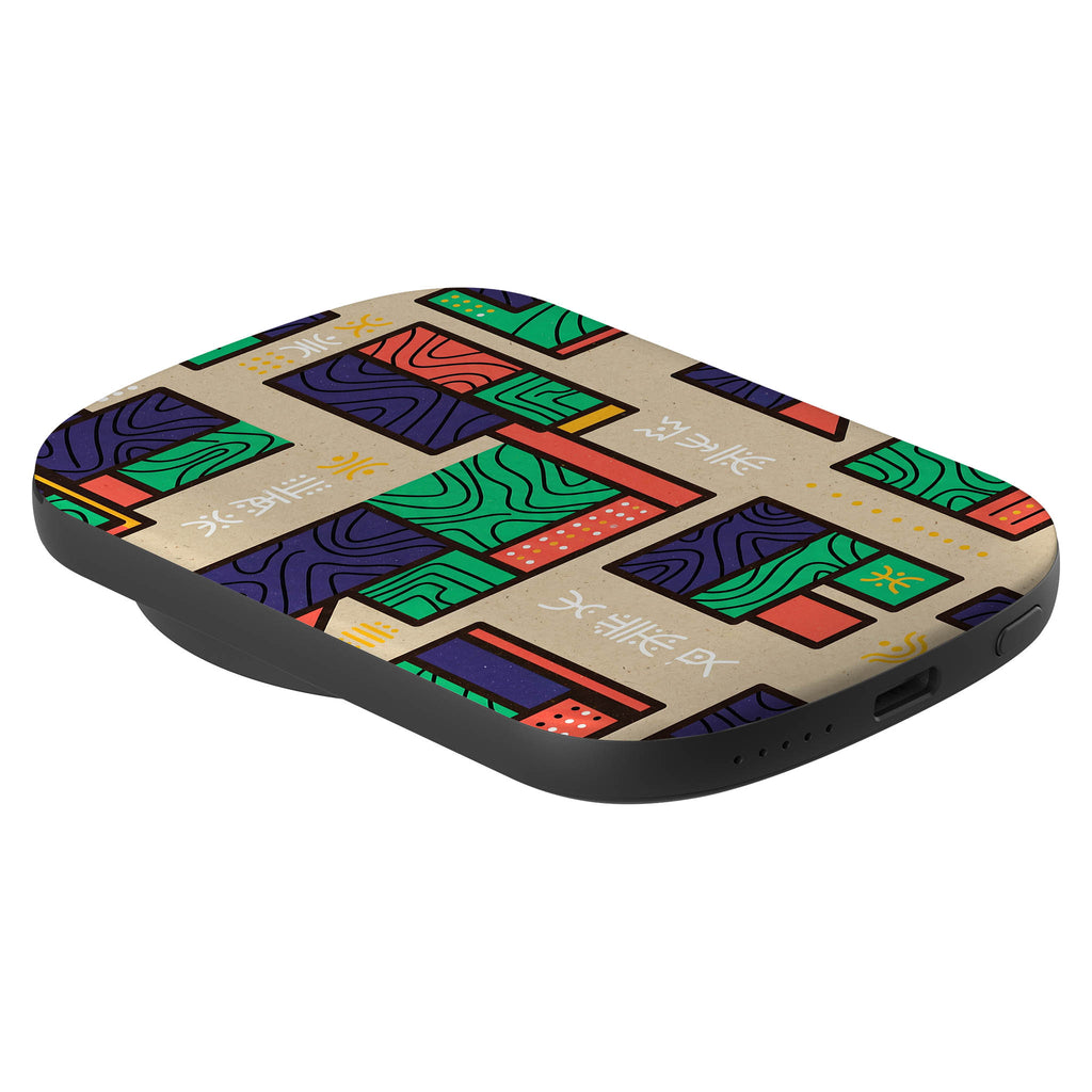 Ankara Blocks on Sand by Ada Okoye — MagSafe CHARGEPOD — Finnaij