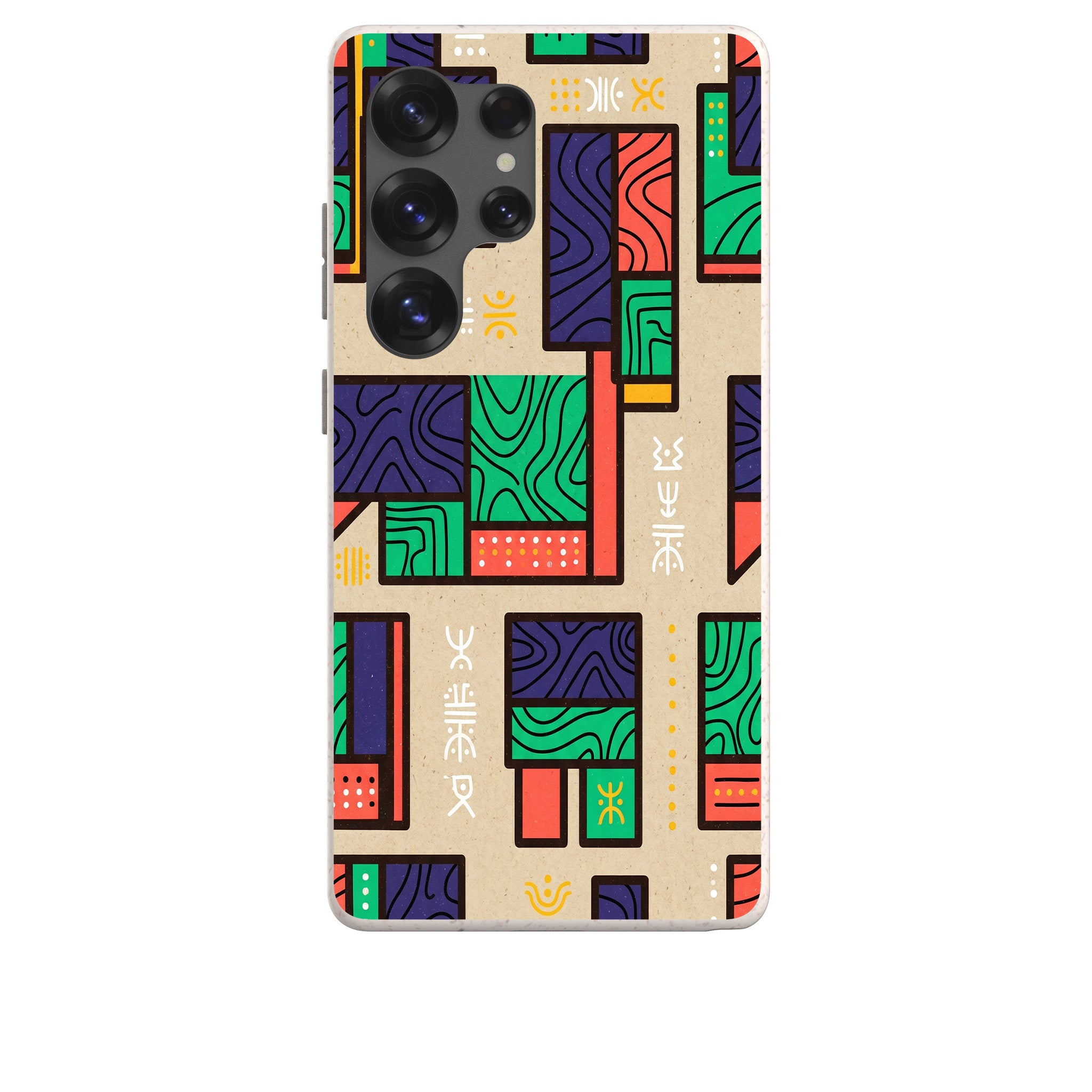 Ankara Blocks on Sand by Ada Okoye Bio-degradable Case for Samsung Galaxy — Finnaij