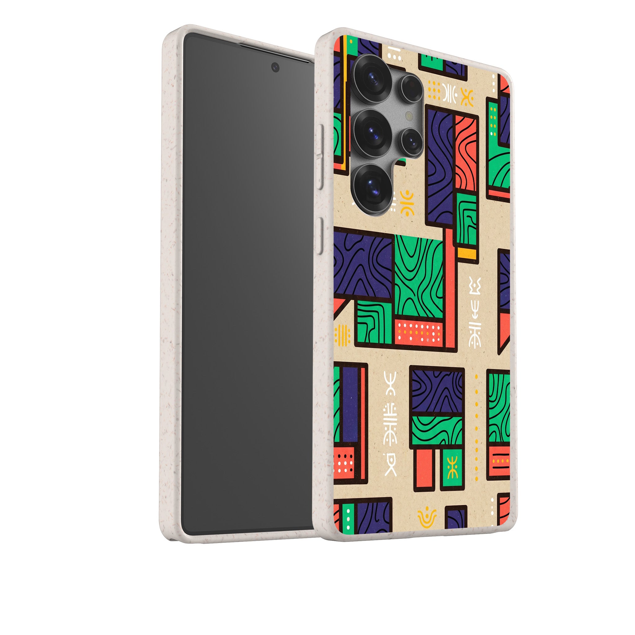 Ankara Blocks on Sand by Ada Okoye Bio-degradable Case for Samsung Galaxy — Finnaij