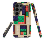 Ankara Blocks on Sand by Ada Okoye Tough Case for Samsung Galaxy — Finnaij