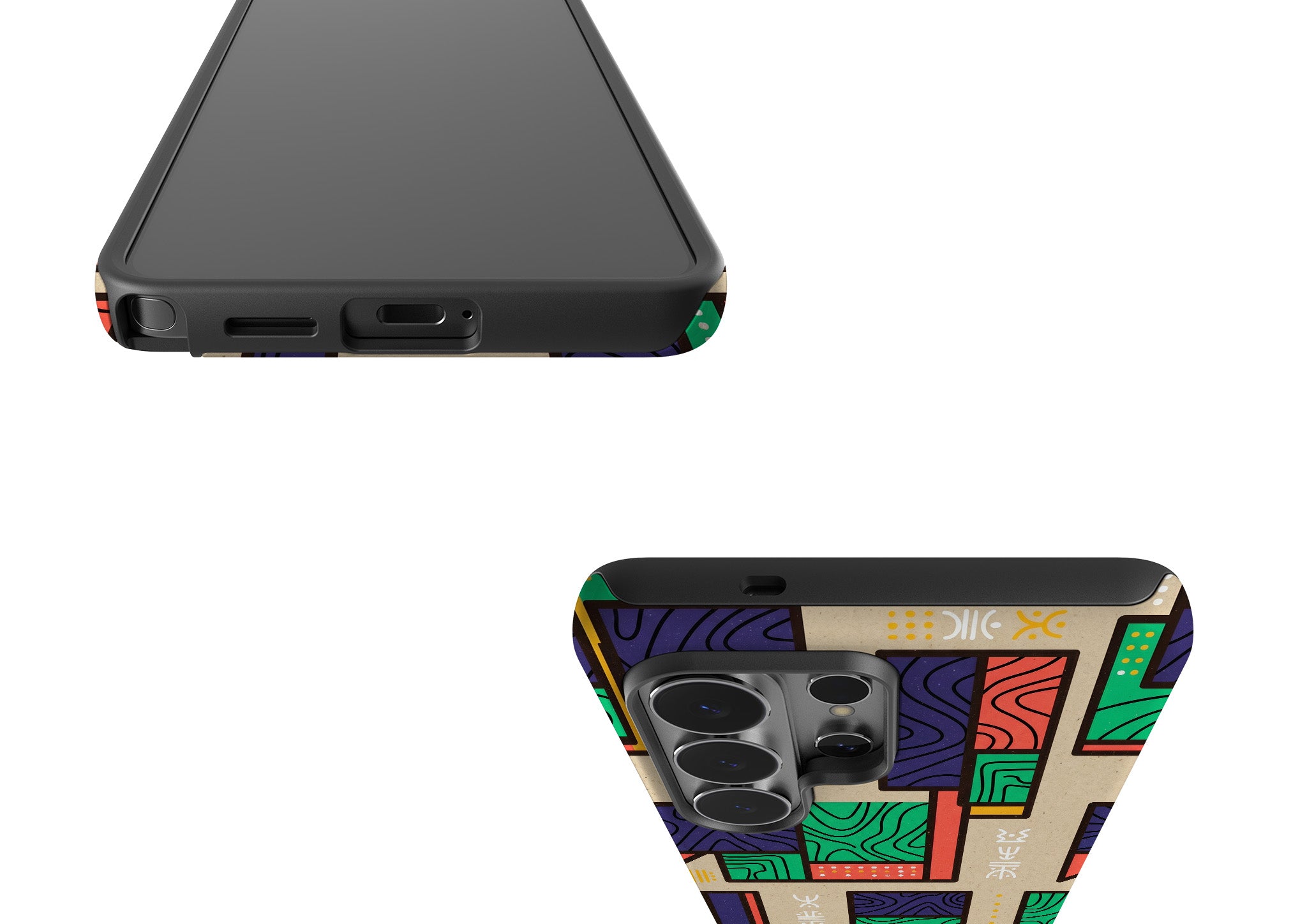 Ankara Blocks on Sand by Ada Okoye Tough Case for Samsung Galaxy — Finnaij