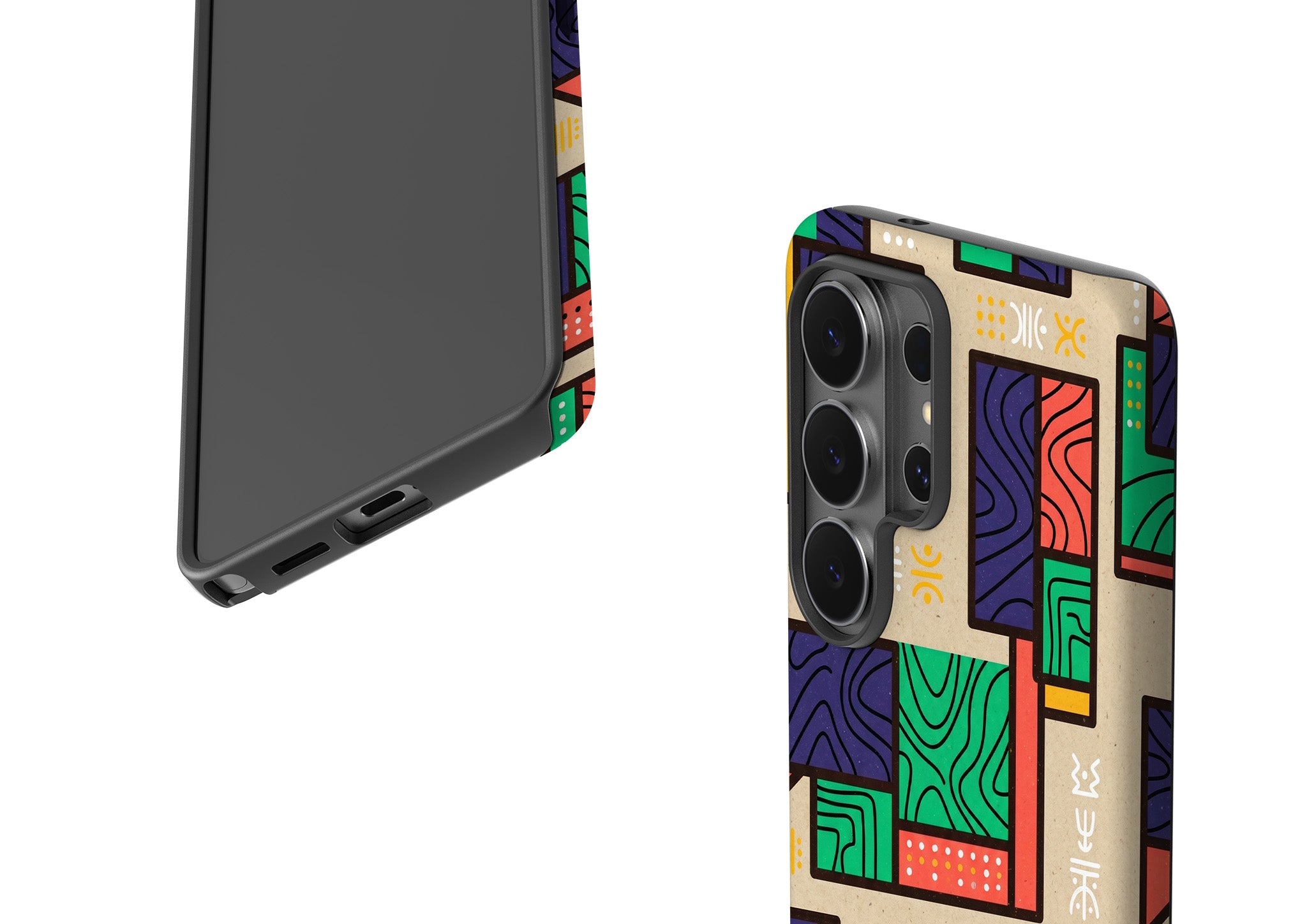 Ankara Blocks on Sand by Ada Okoye Tough Case for Samsung Galaxy — Finnaij