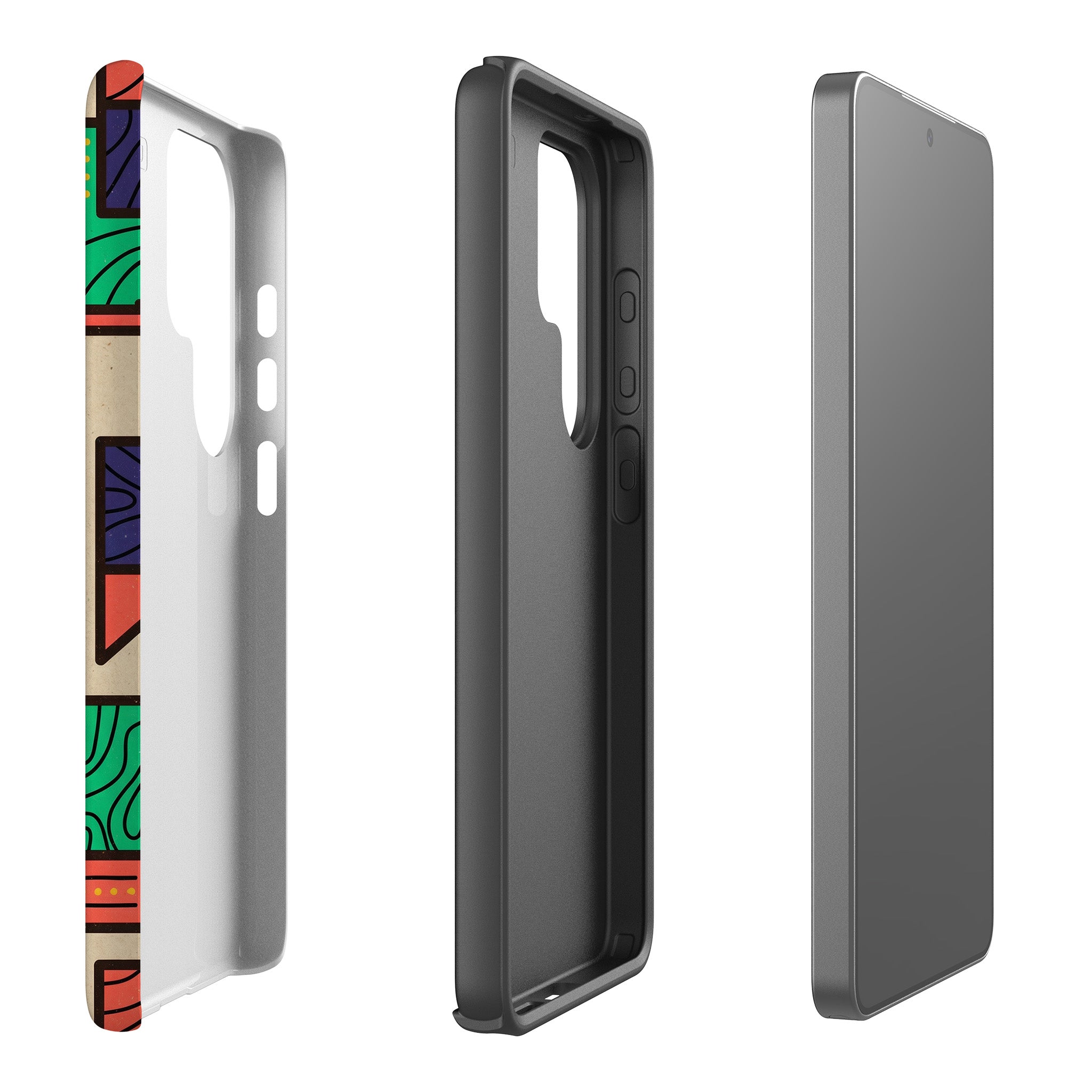 Ankara Blocks on Sand by Ada Okoye Tough Case for Samsung Galaxy — Finnaij