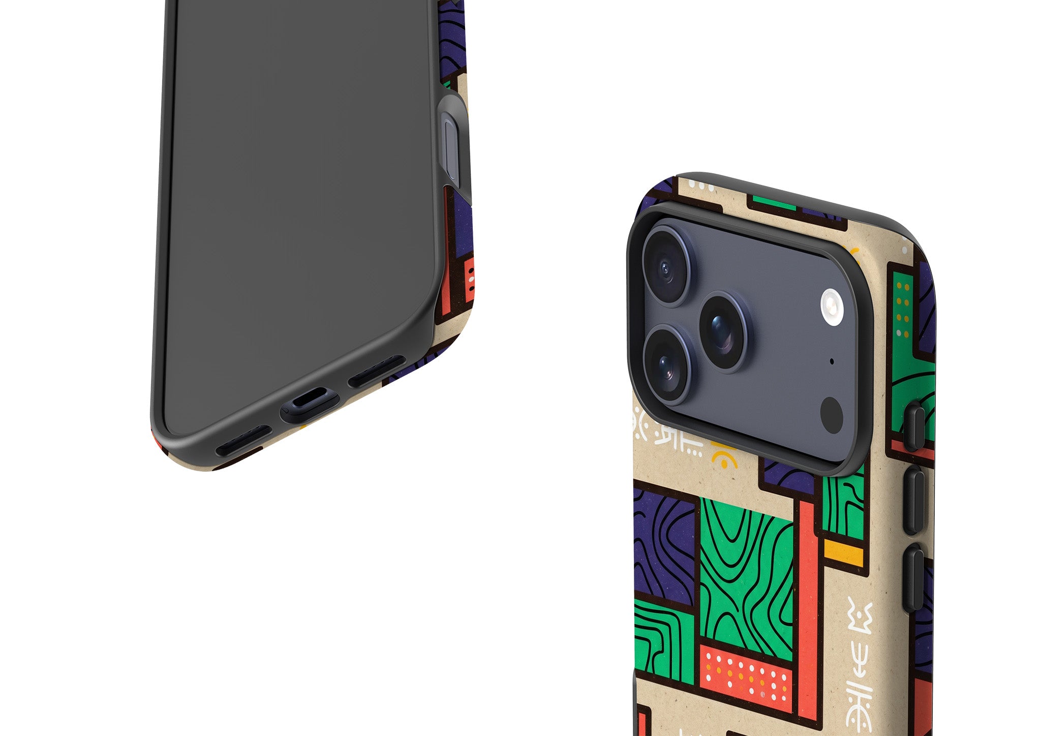 Ankara Blocks on Sand by Ada Okoye Tough Case for iPhone — Finnaij