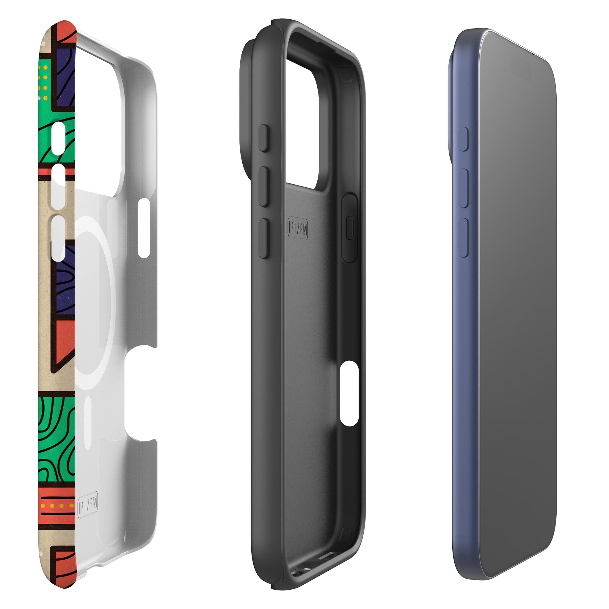 Ankara Blocks on Sand by Ada Okoye MagSafe Tough Case for iPhone — Finnaij