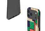 Ankara Blocks on Sand by Ada Okoye — Impact Armour MagSafe Case for iPhone — Finnaij