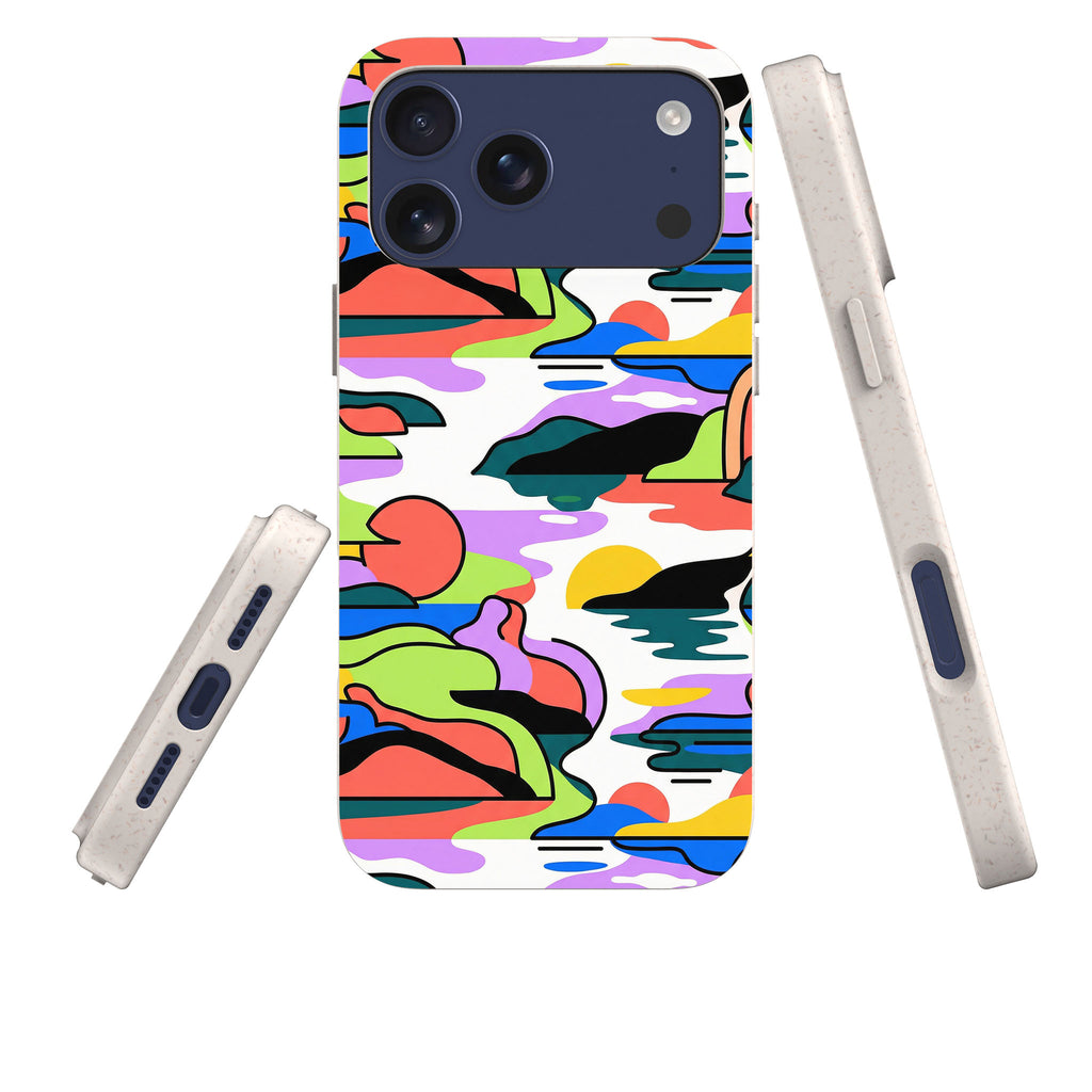 Archipelago Color Motion by Salla Niemi — iPhone Bio-degradable Case — Three Quarter — Finnaij