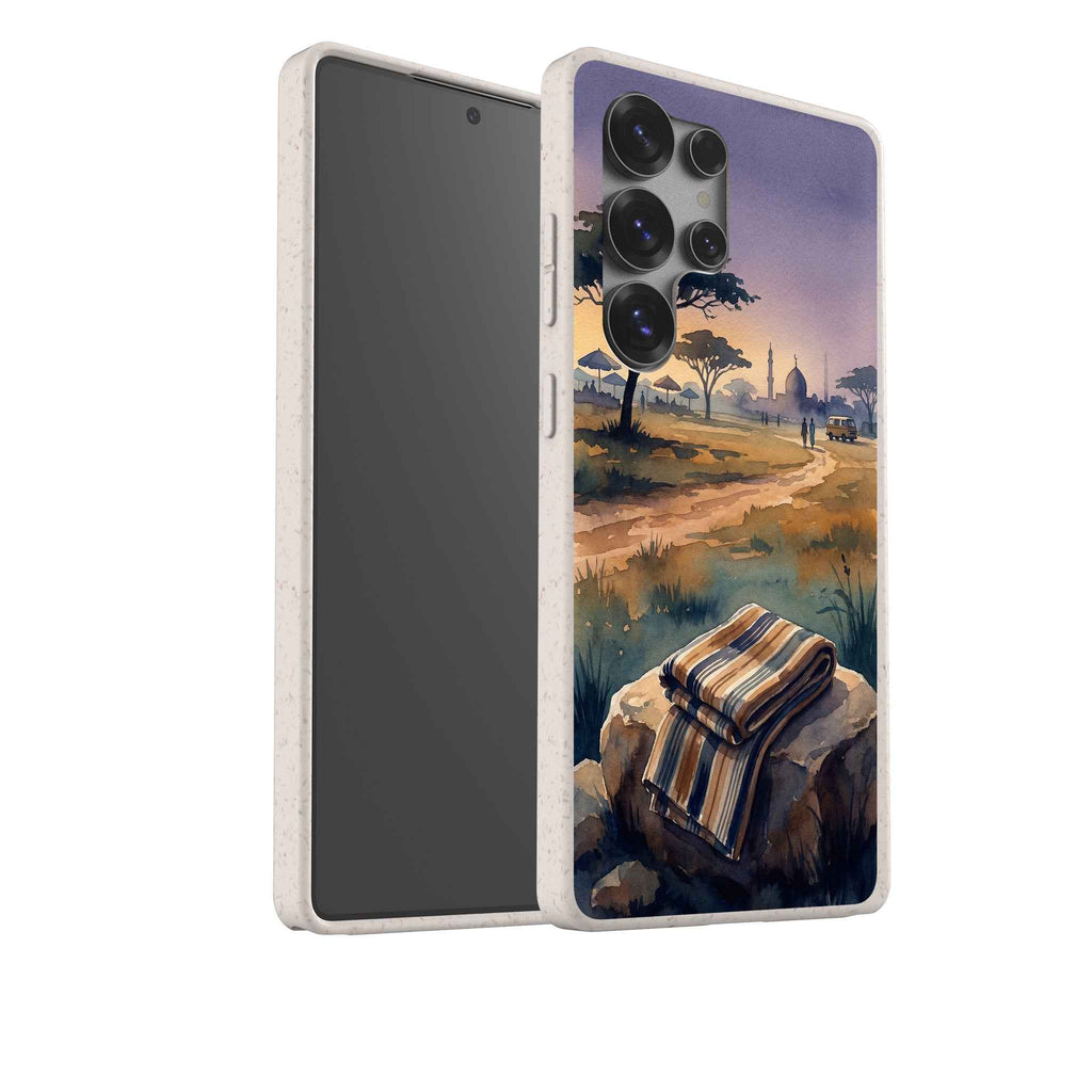Aso-Oke Accent in the Landscape by Tobi Akinyemi — Galaxy Bio-degradable Case for Samsung Galaxy — Finnaij
