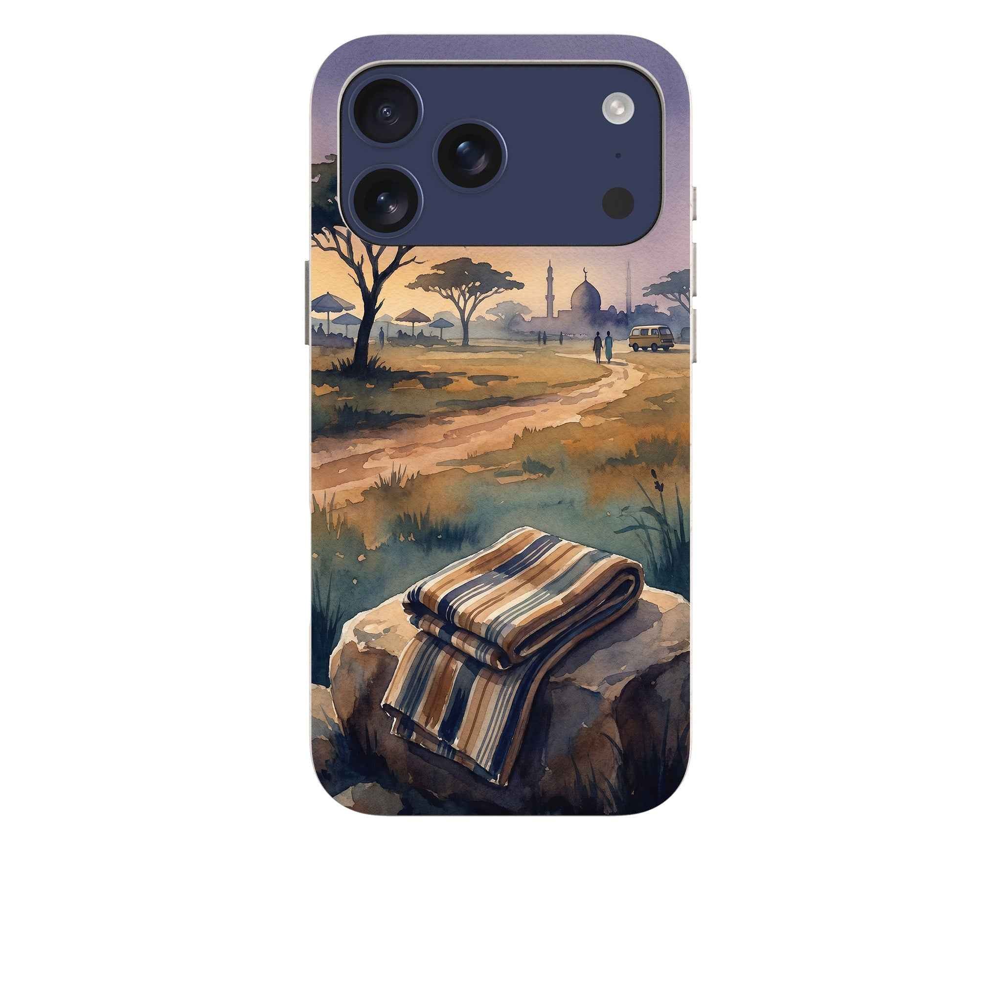 Aso-Oke Accent in the Landscape by Tobi Akinyemi — iPhone Bio-degradable Case — Finnaij