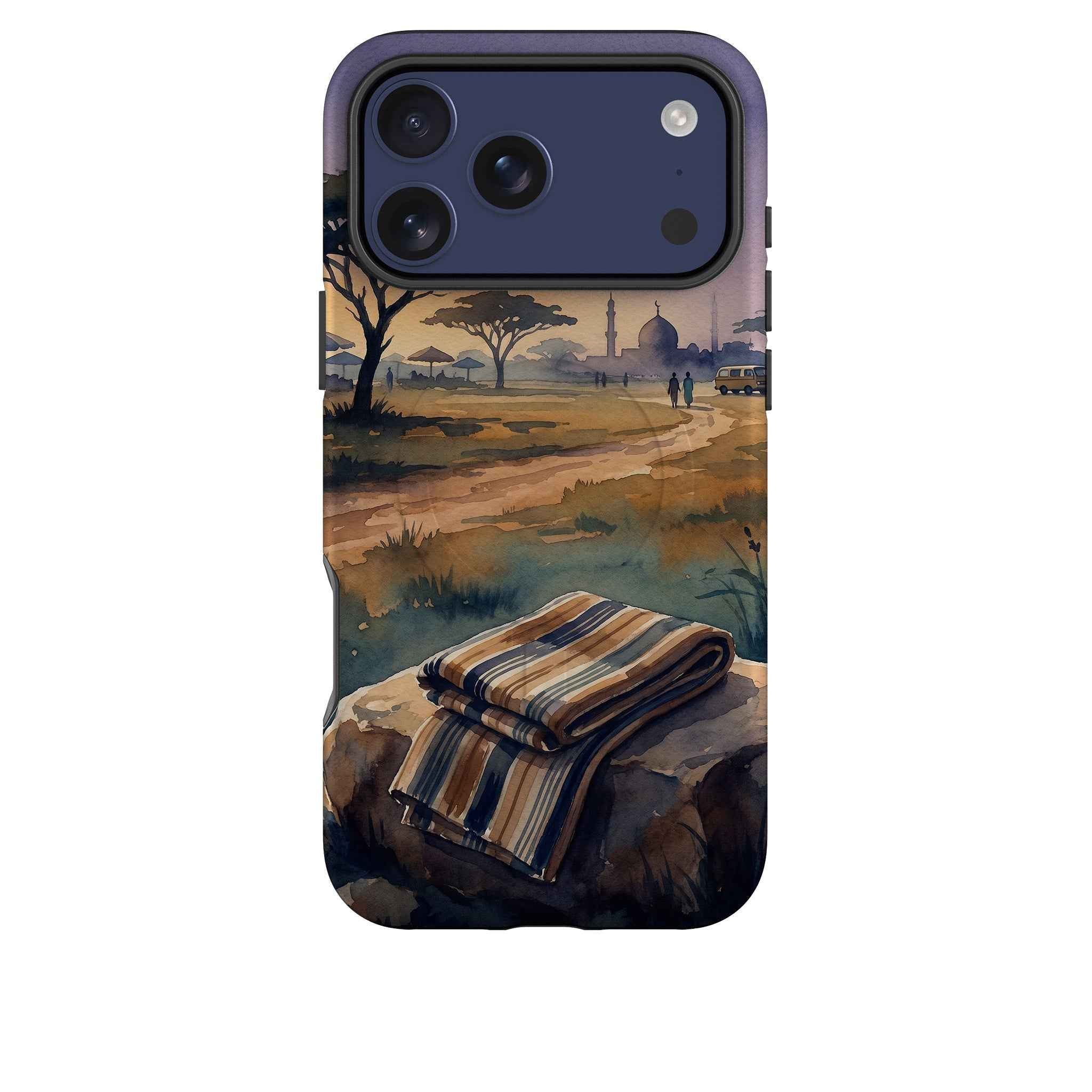 Aso-Oke Accent in the Landscape by Tobi Akinyemi — MagSafe Tough Case for iPhone — Finnaij
