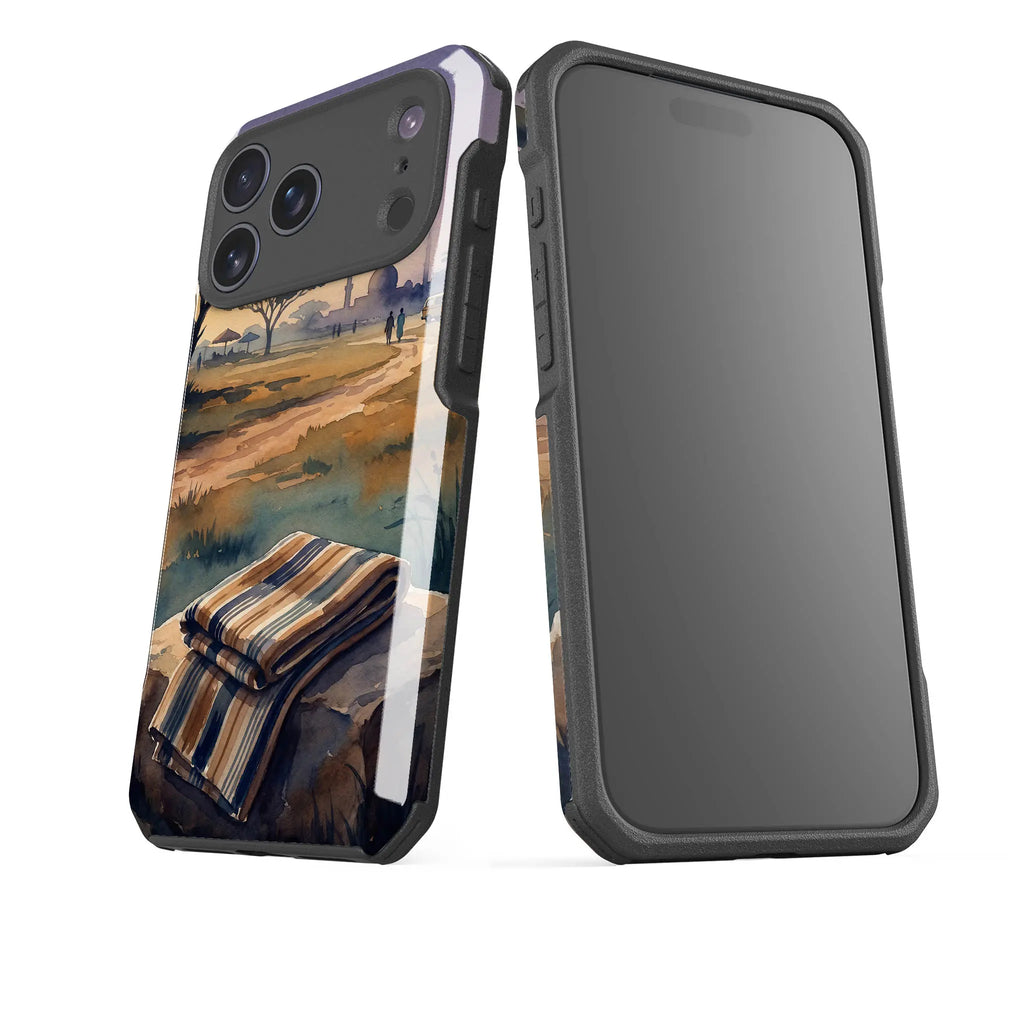 Aso-Oke Accent in the Landscape by Tobi Akinyemi — Impact Armour MagSafe Case for iPhone — Finnaij