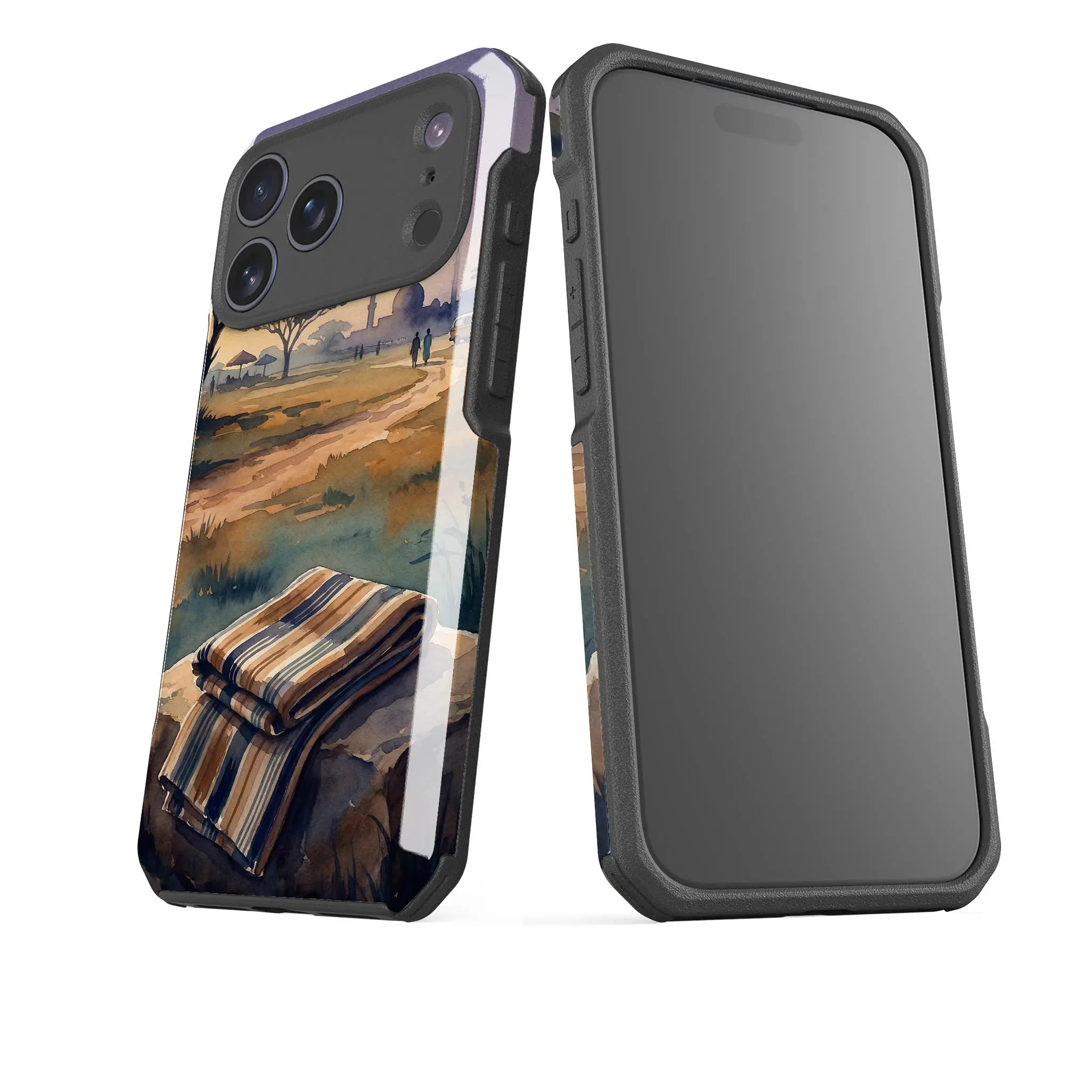 Aso-Oke Accent in the Landscape by Tobi Akinyemi — Impact Armour MagSafe Case for iPhone — Finnaij