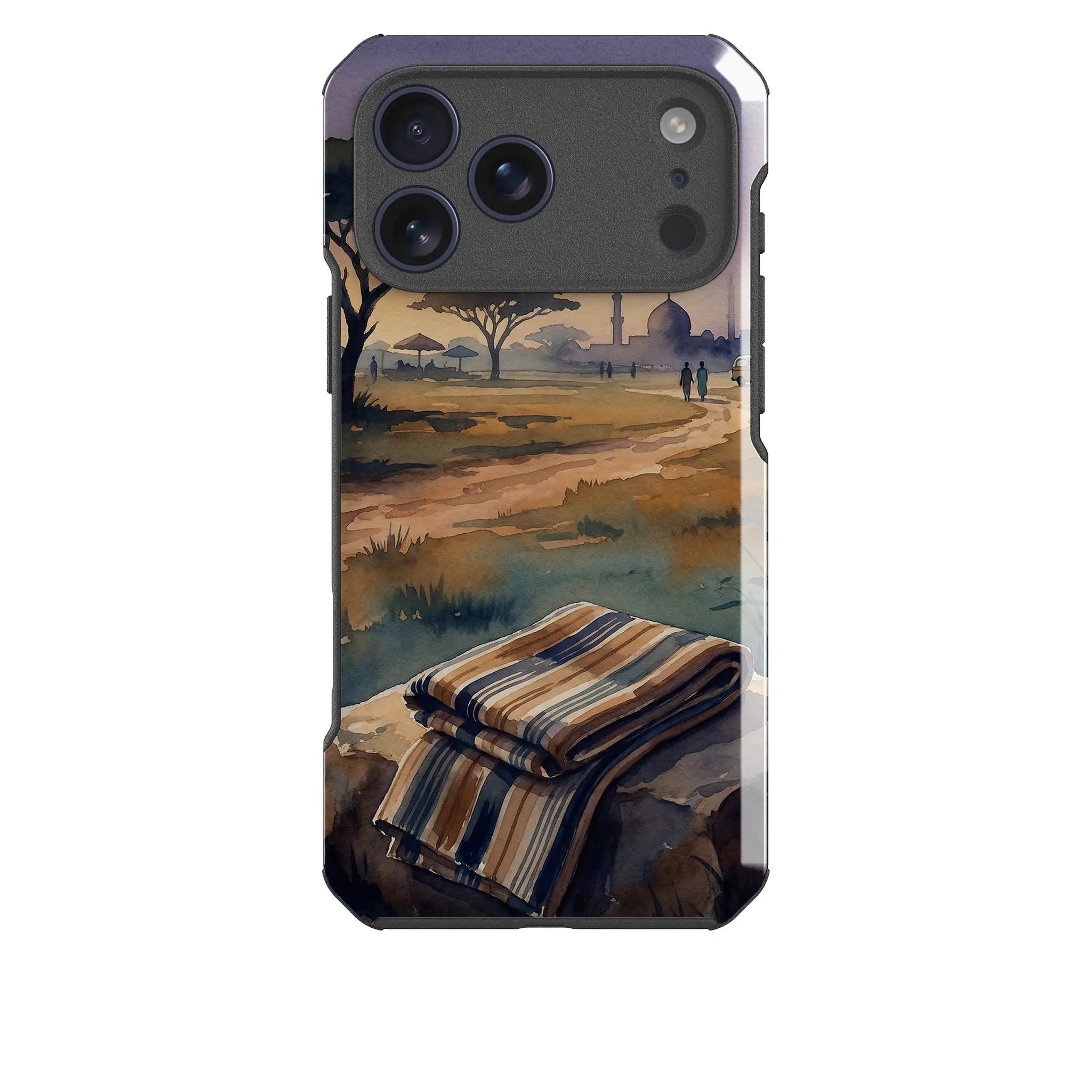 Aso-Oke Accent in the Landscape by Tobi Akinyemi — Impact Armour MagSafe Case for iPhone — Finnaij
