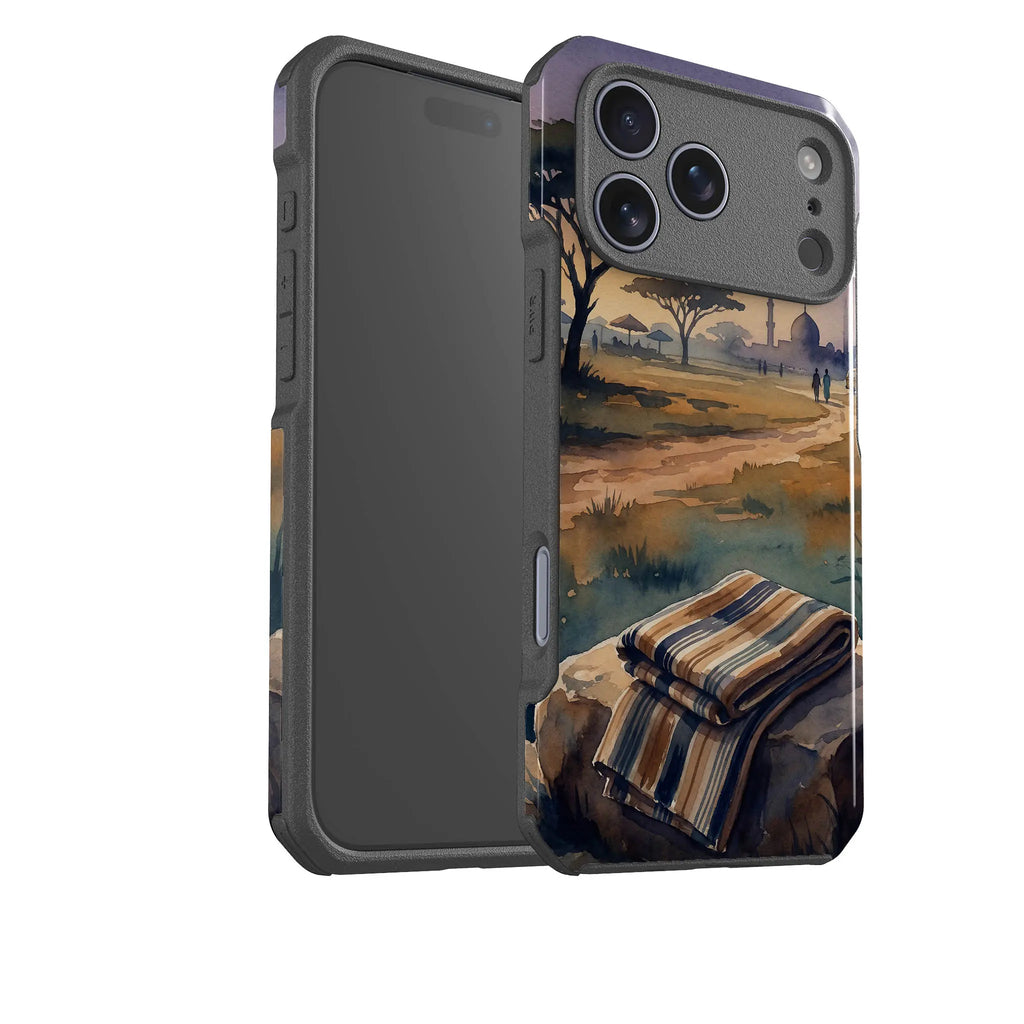 Aso-Oke Accent in the Landscape by Tobi Akinyemi — Impact Armour MagSafe Case for iPhone — Finnaij
