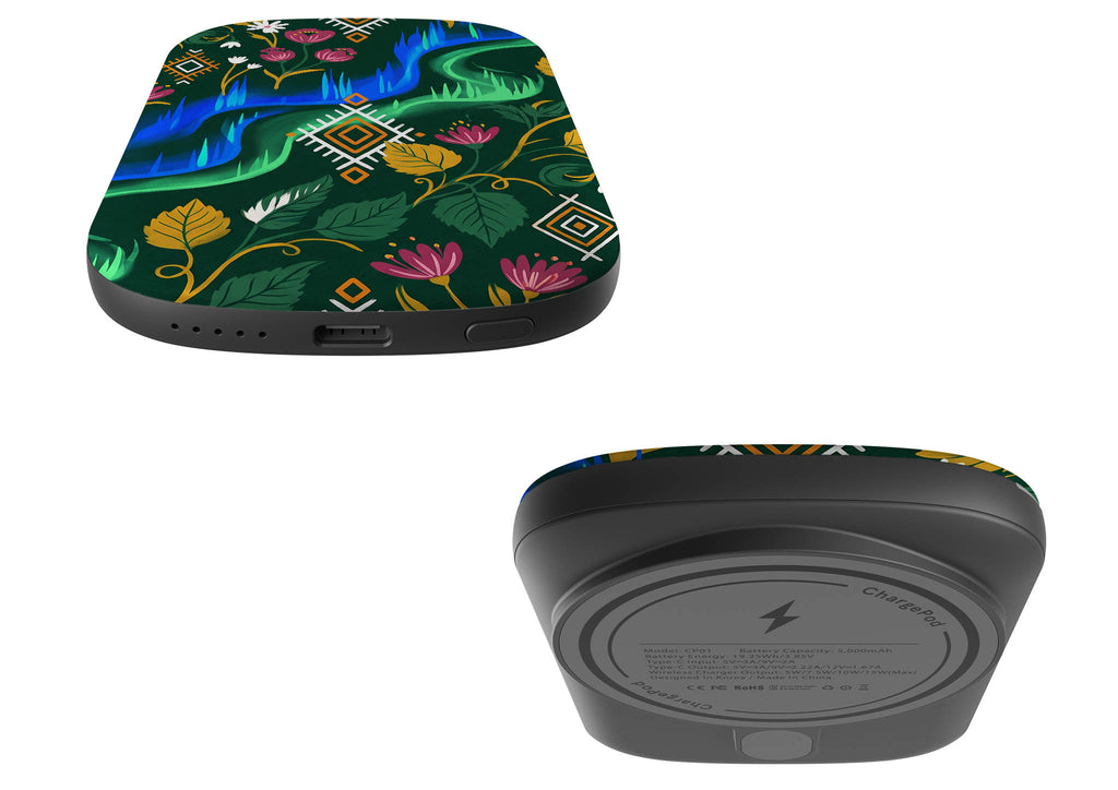 Aurora Birch Bloom by Aino Kallio — MagSafe CHARGEPOD — Finnaij