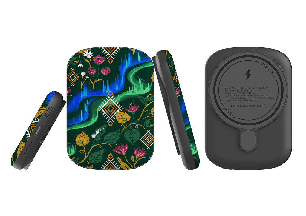 Aurora Birch Bloom by Aino Kallio — MagSafe CHARGEPOD — Finnaij