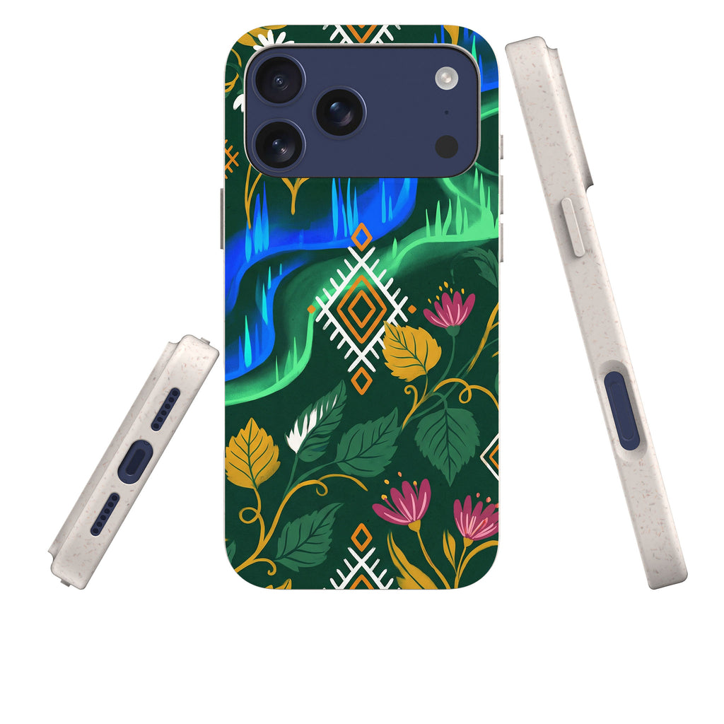 Aurora Birch Bloom by Aino Kallio — iPhone Bio-degradable Case — Three Quarter — Finnaij