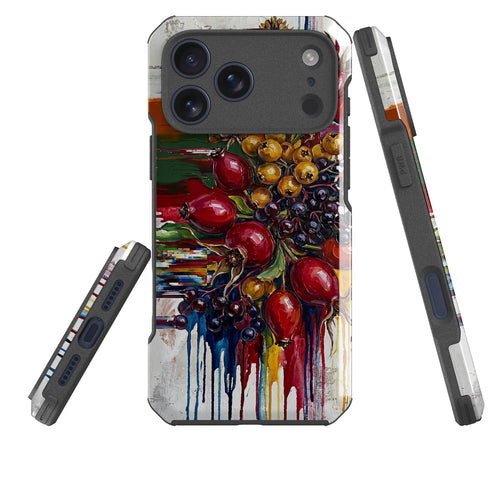 Autumn Berries and Botanicals by Frida Lövström — Impact Armour MagSafe Case for iPhone — Three Quarter — Finnaij