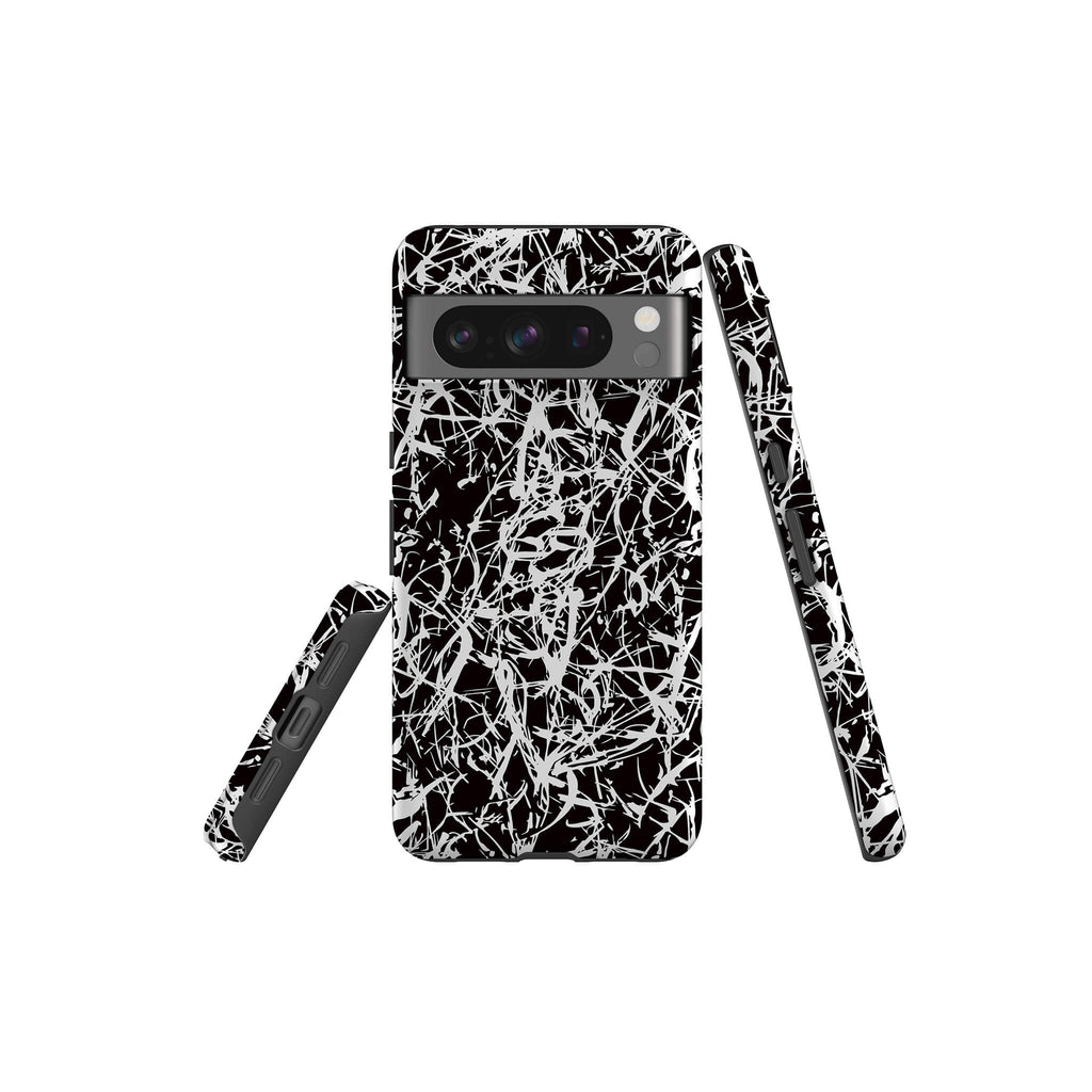 Black-White Grunge Tough Case for Google Pixel — Finnaij