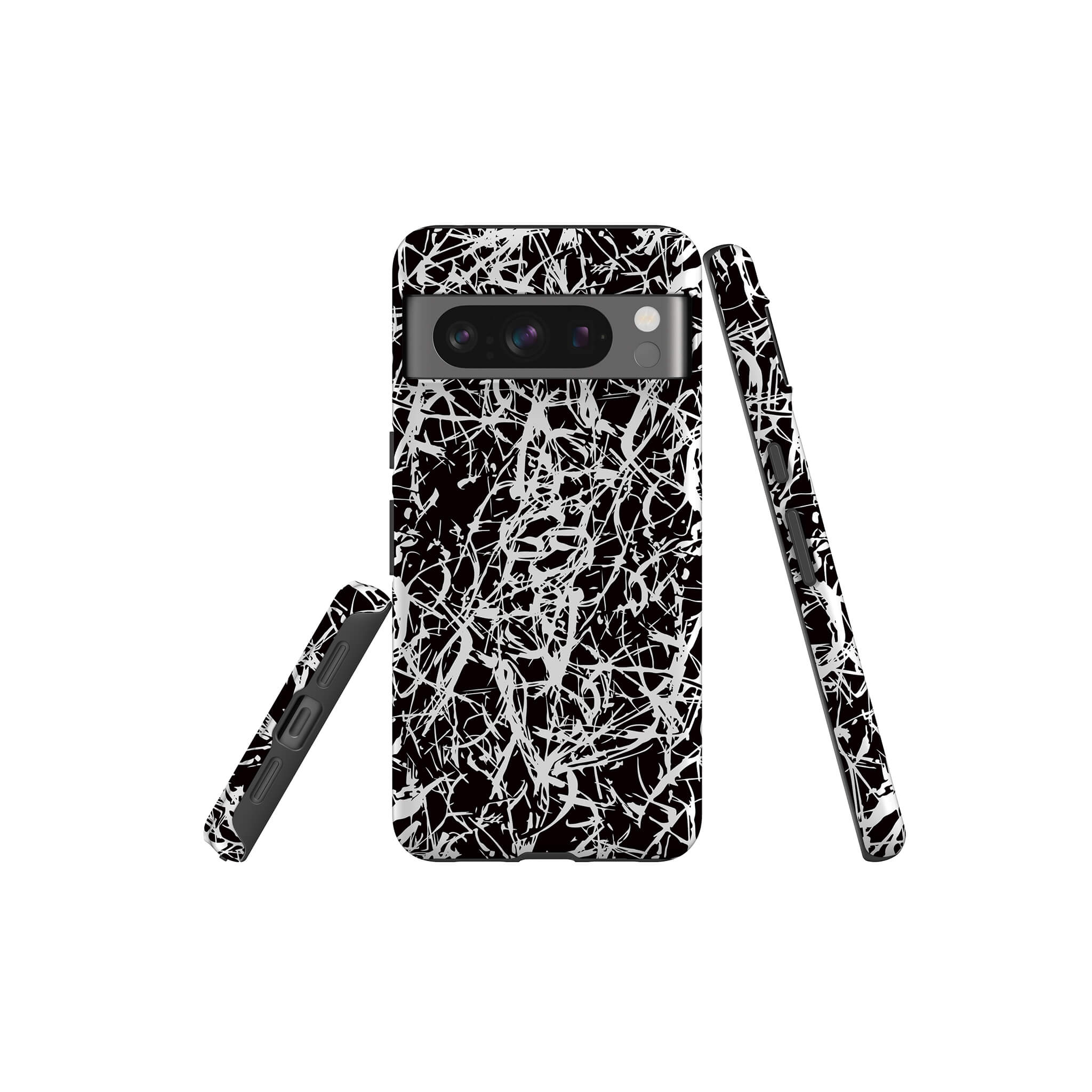 Black-White Grunge Tough Case for Google Pixel — Finnaij