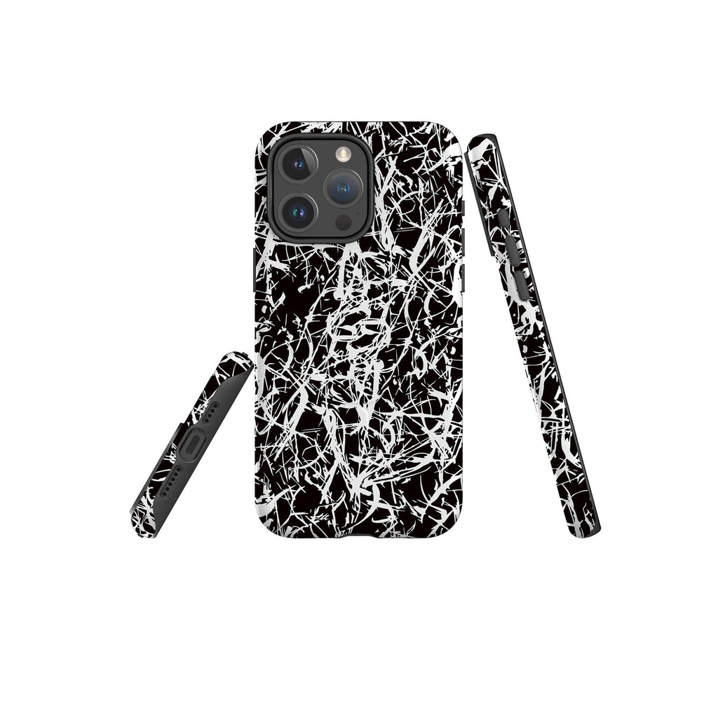 Black-White Grunge — Magsafe Tough Case for iPhone — Three Quarter — Finnaij