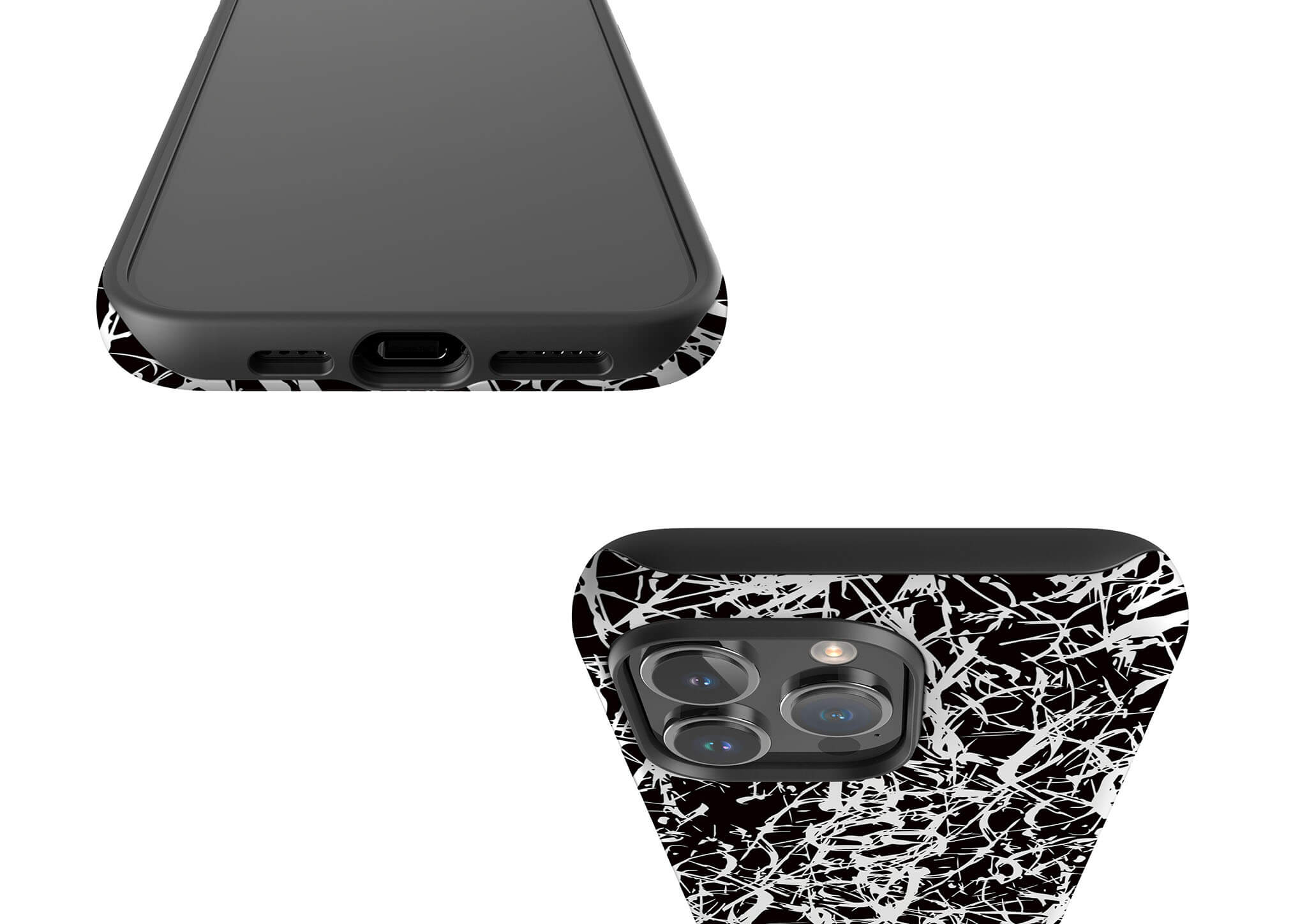 Black-White Grunge Tough Case for iPhone — Finnaij