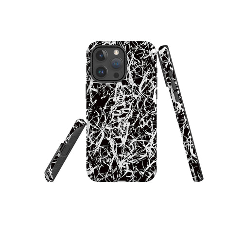 Black-White Grunge — Tough Case for iPhone — Three Quarter — Finnaij