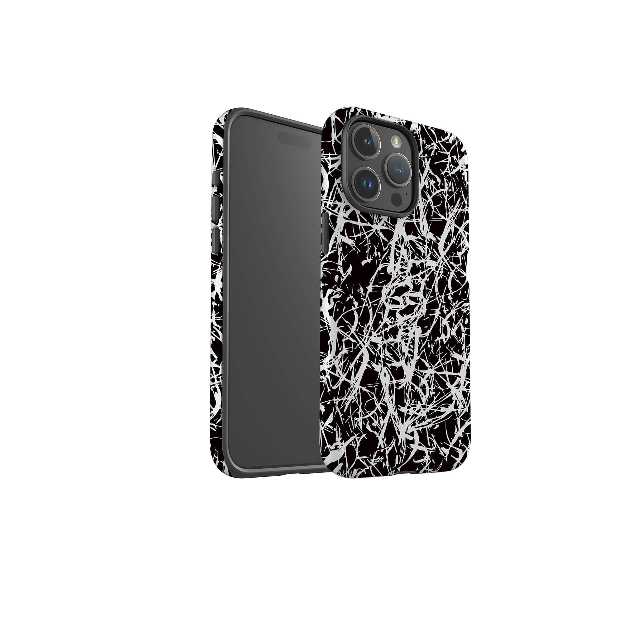 Black-White Grunge Tough Case for iPhone — Finnaij