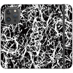 Black-White Grunge — Folio Wallet Case for iPhone — Finnaij