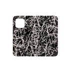 Black-White Grunge — Folio Wallet Case for iPhone — Finnaij