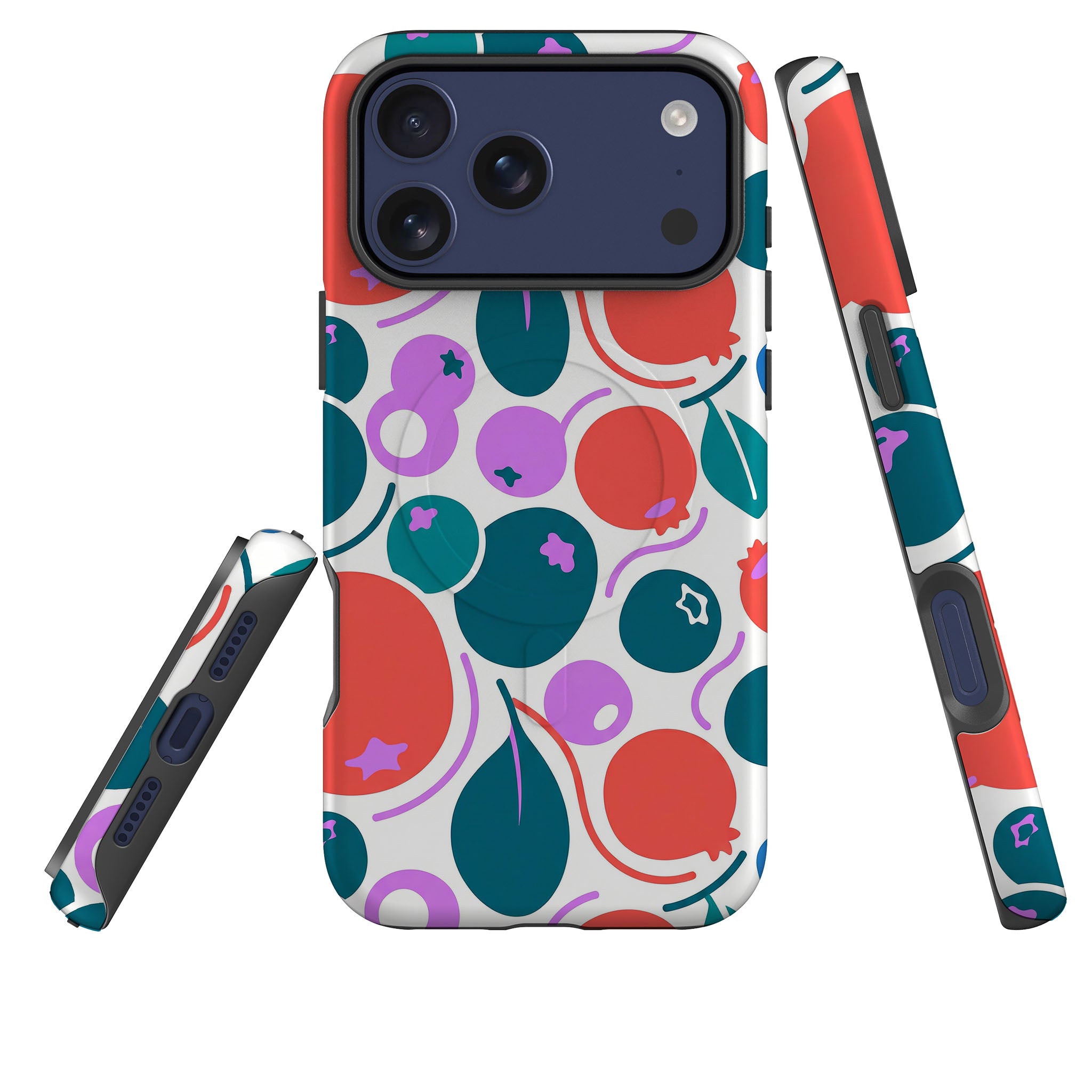 Berry Icon Remix by Salla Niemi — Magsafe Tough Case for iPhone — Three Quarter — Finnaij
