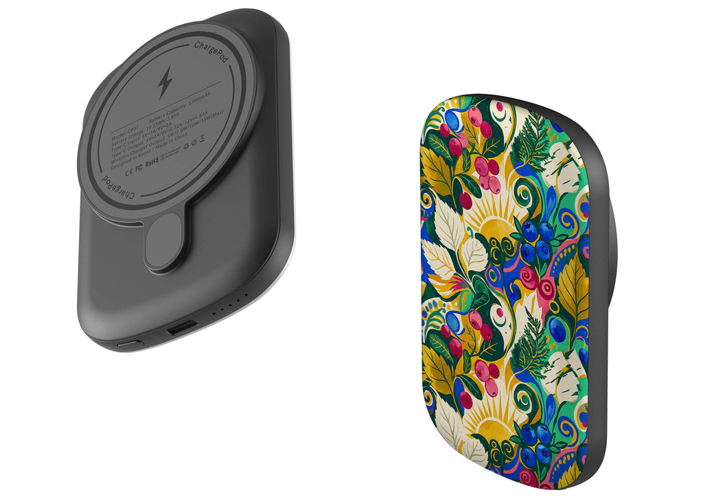 Berry Meadow Glow by Aino Kallio — MagSafe CHARGEPOD — Finnaij
