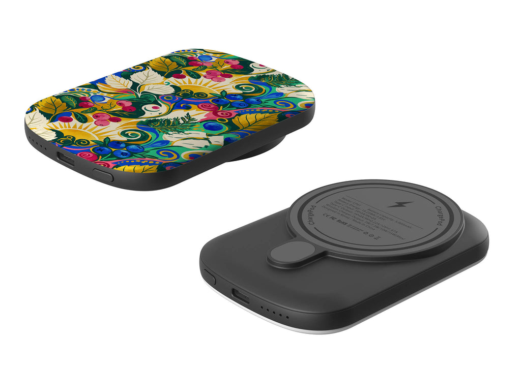 Berry Meadow Glow by Aino Kallio — MagSafe CHARGEPOD — Finnaij