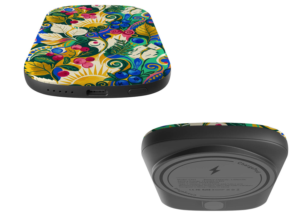 Berry Meadow Glow by Aino Kallio — MagSafe CHARGEPOD — Finnaij