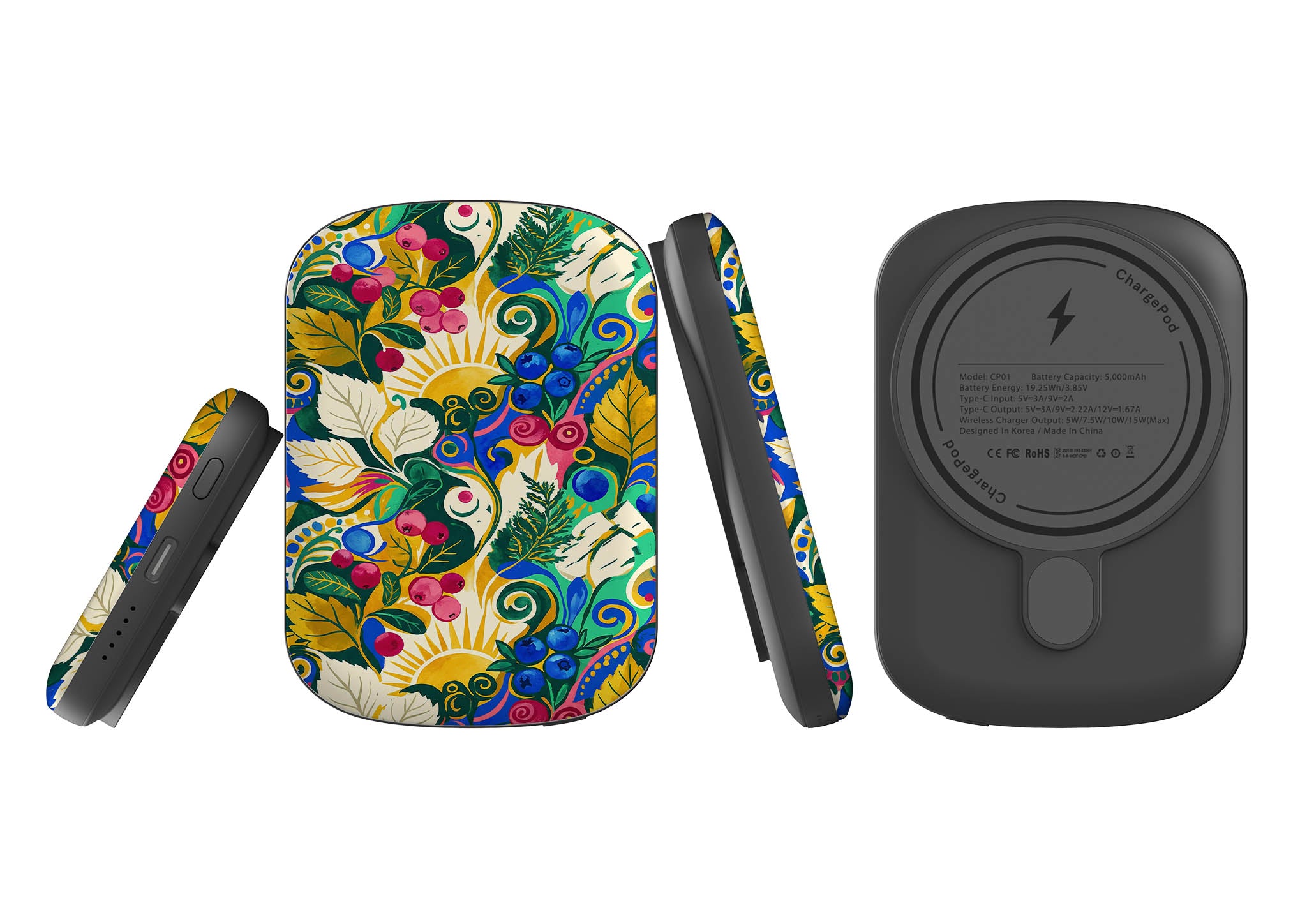 Berry Meadow Glow by Aino Kallio — MagSafe CHARGEPOD — Finnaij