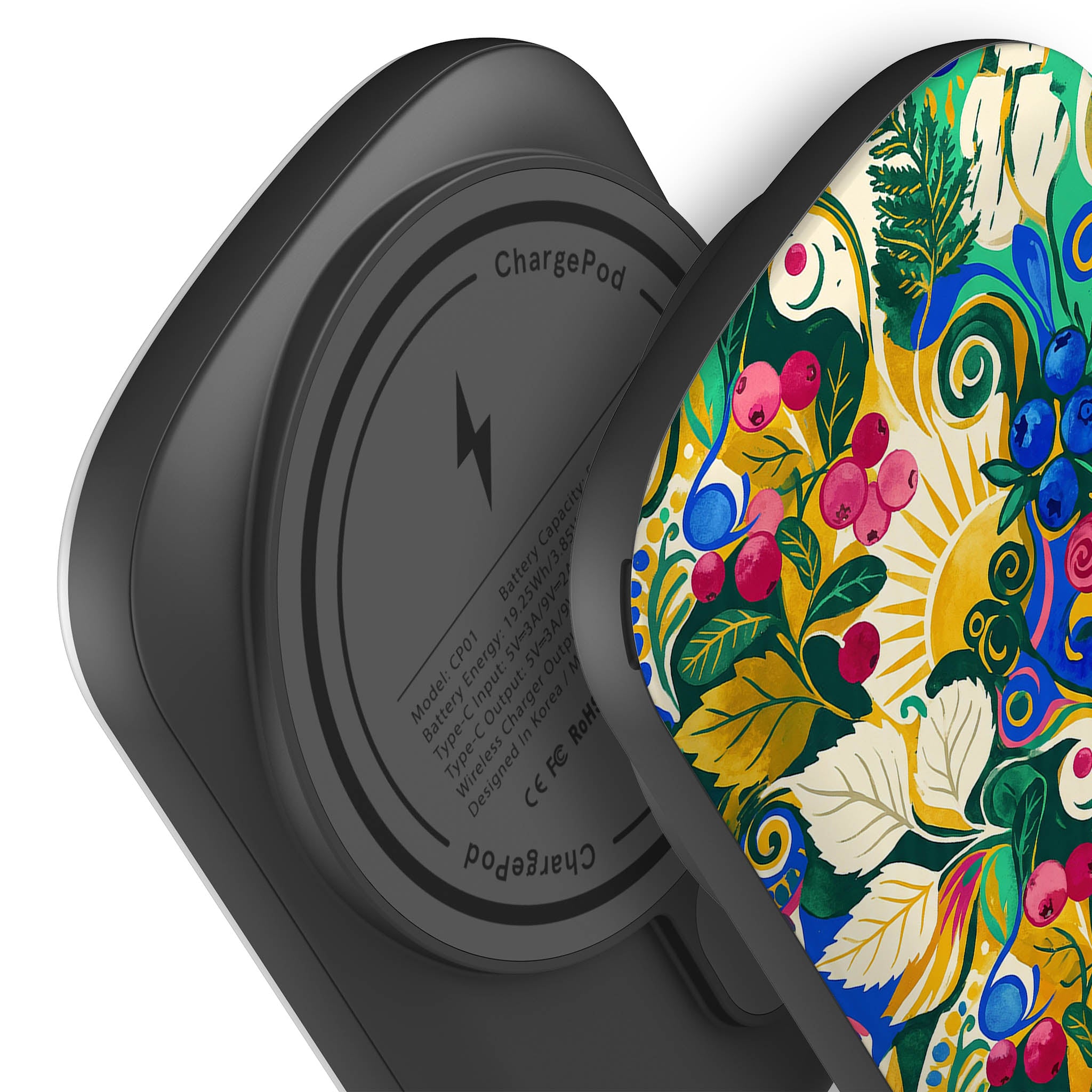 Berry Meadow Glow by Aino Kallio — MagSafe CHARGEPOD — Finnaij