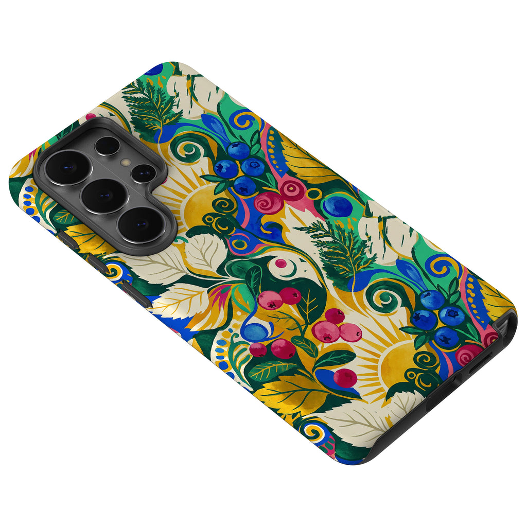 Berry Meadow Glow by Aino Kallio Tough Case for Samsung Galaxy — Finnaij