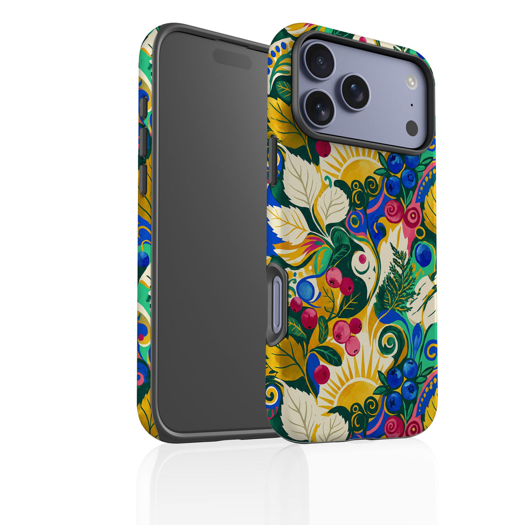Berry Meadow Glow by Aino Kallio Tough Case for iPhone — Finnaij