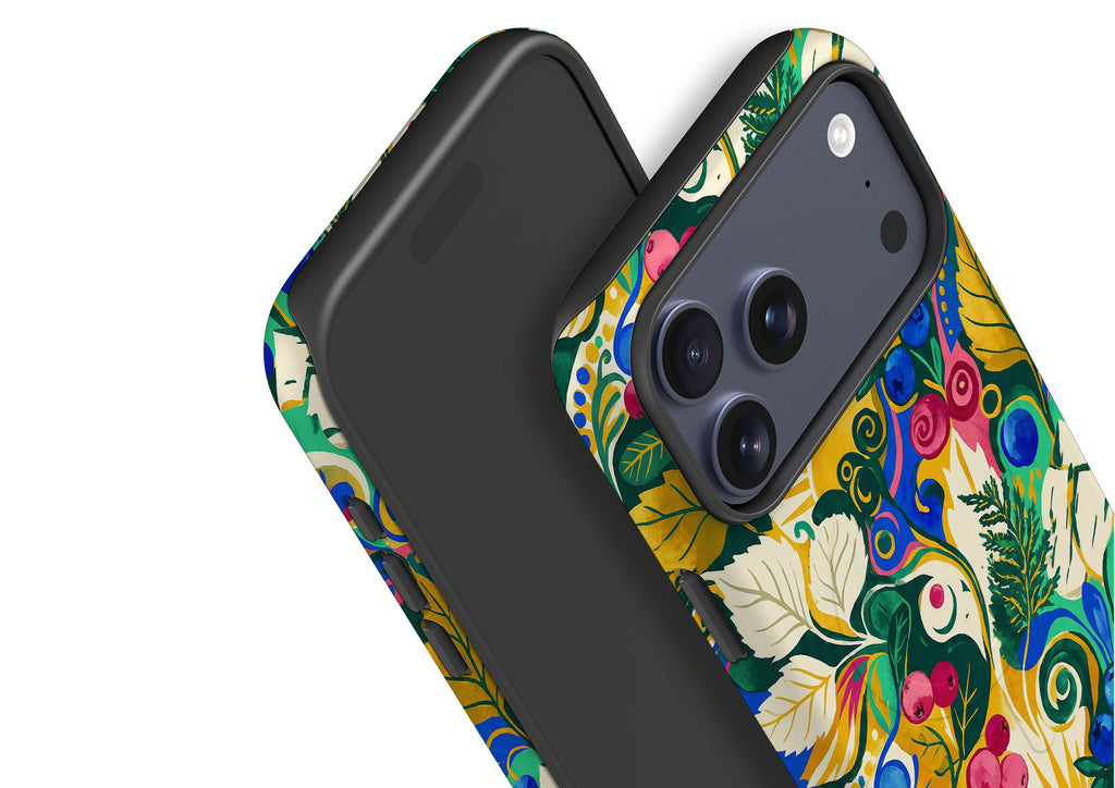 Berry Meadow Glow by Aino Kallio — Magsafe Tough Case for iPhone — Finnaij